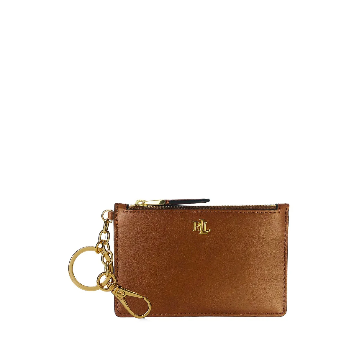 Cognac Zip Card Case