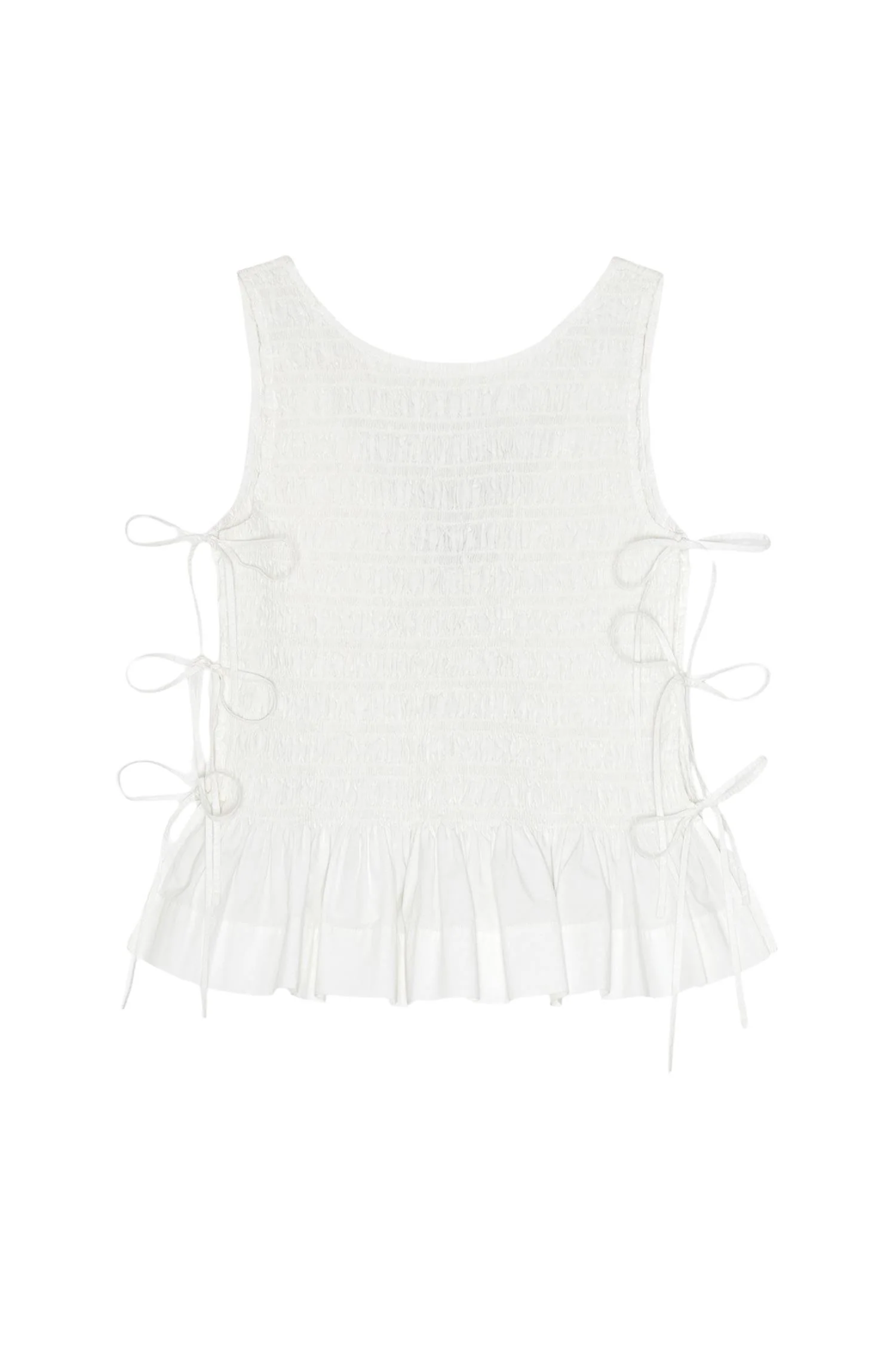 Cotton Poplin Tie String Top - Image 2