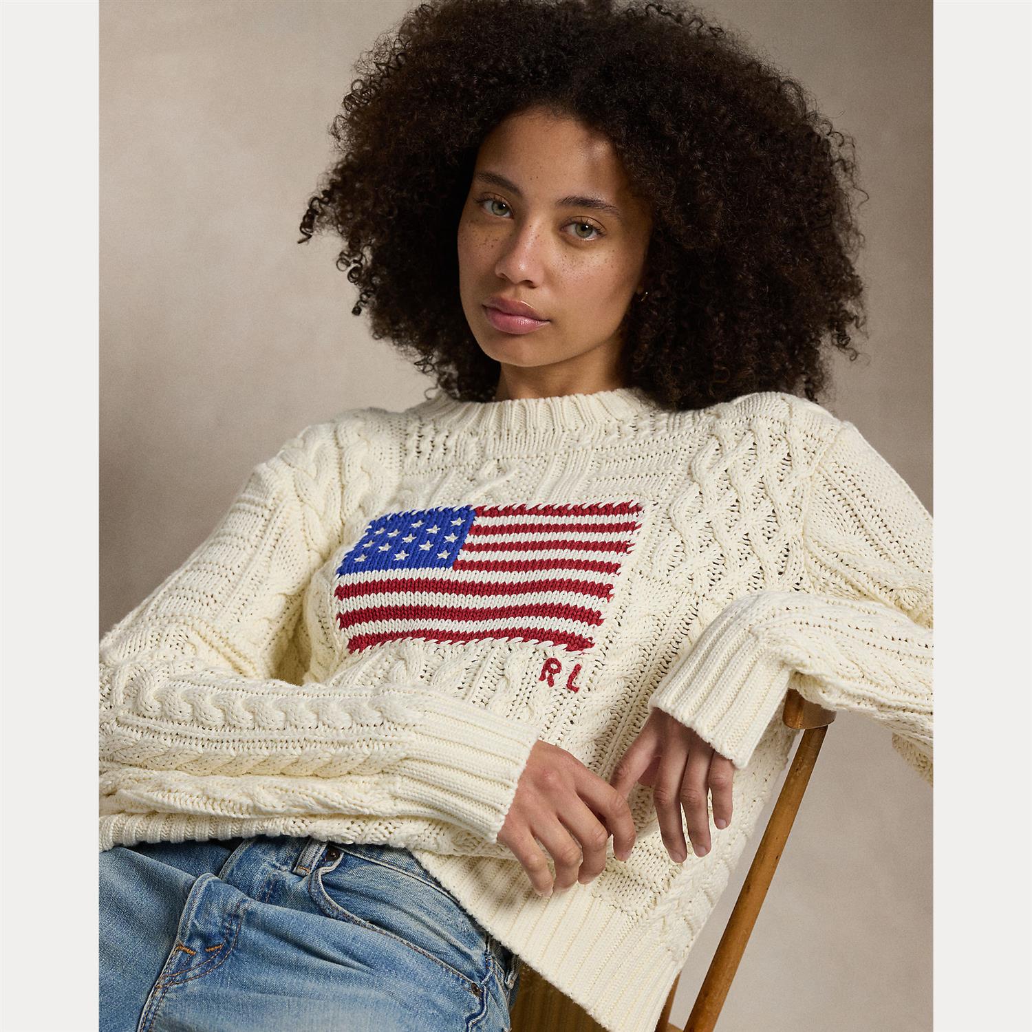 Cream Aran Flag Pullover - Image 3