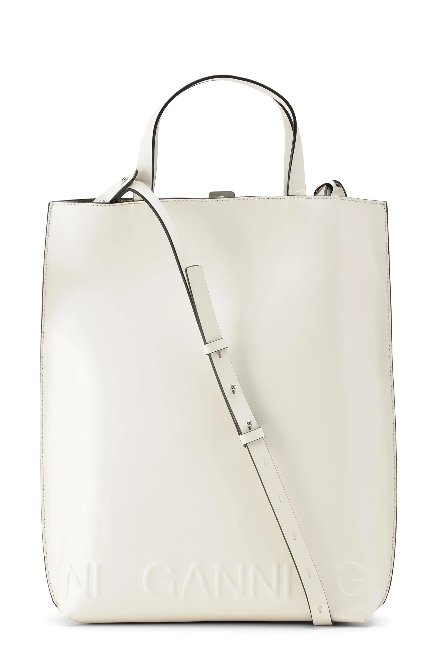 Cream Banner Medium Tote Yellow Stitch - Image 2