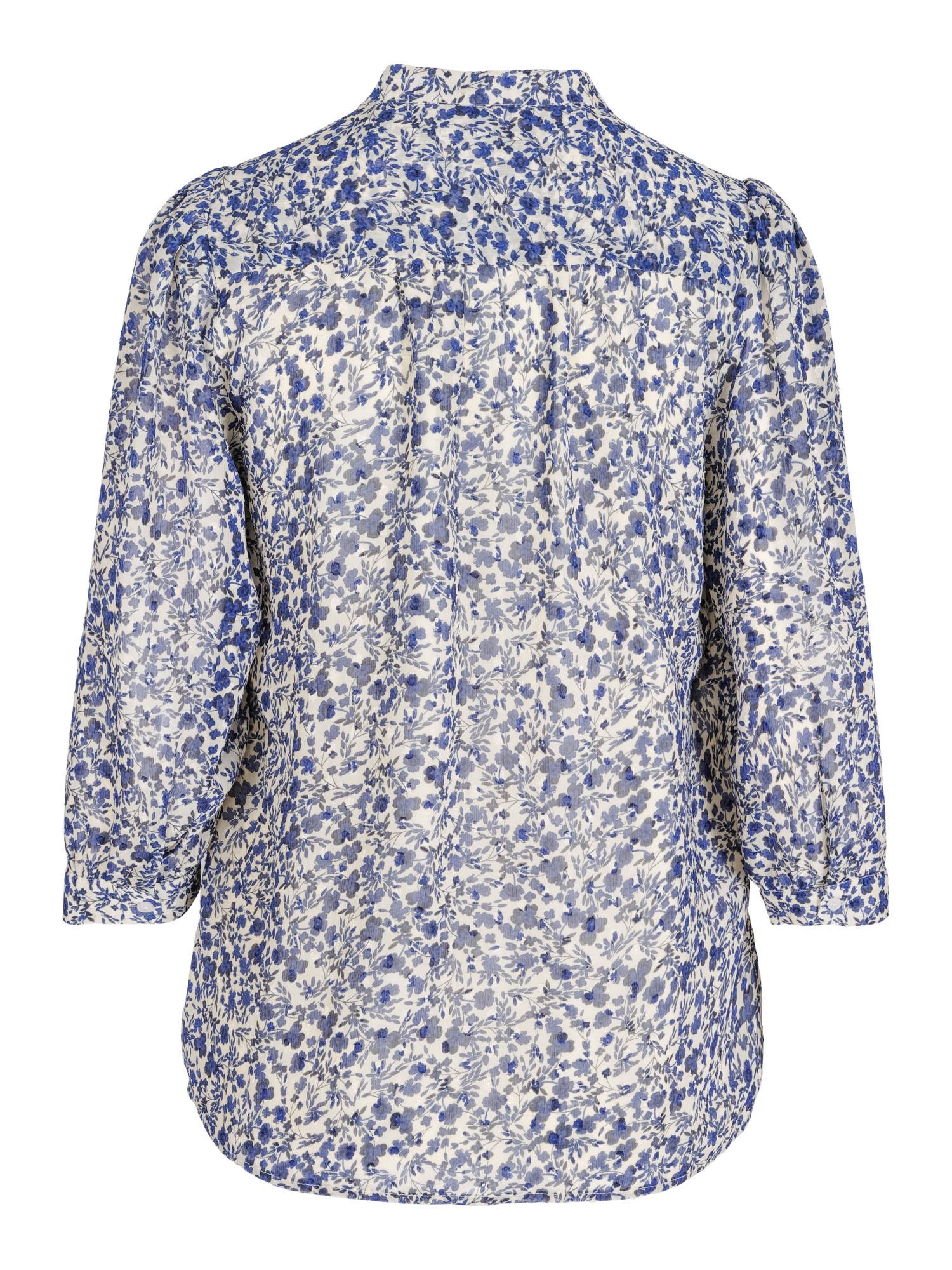 Cream/Blue Amy Blouse - Image 2