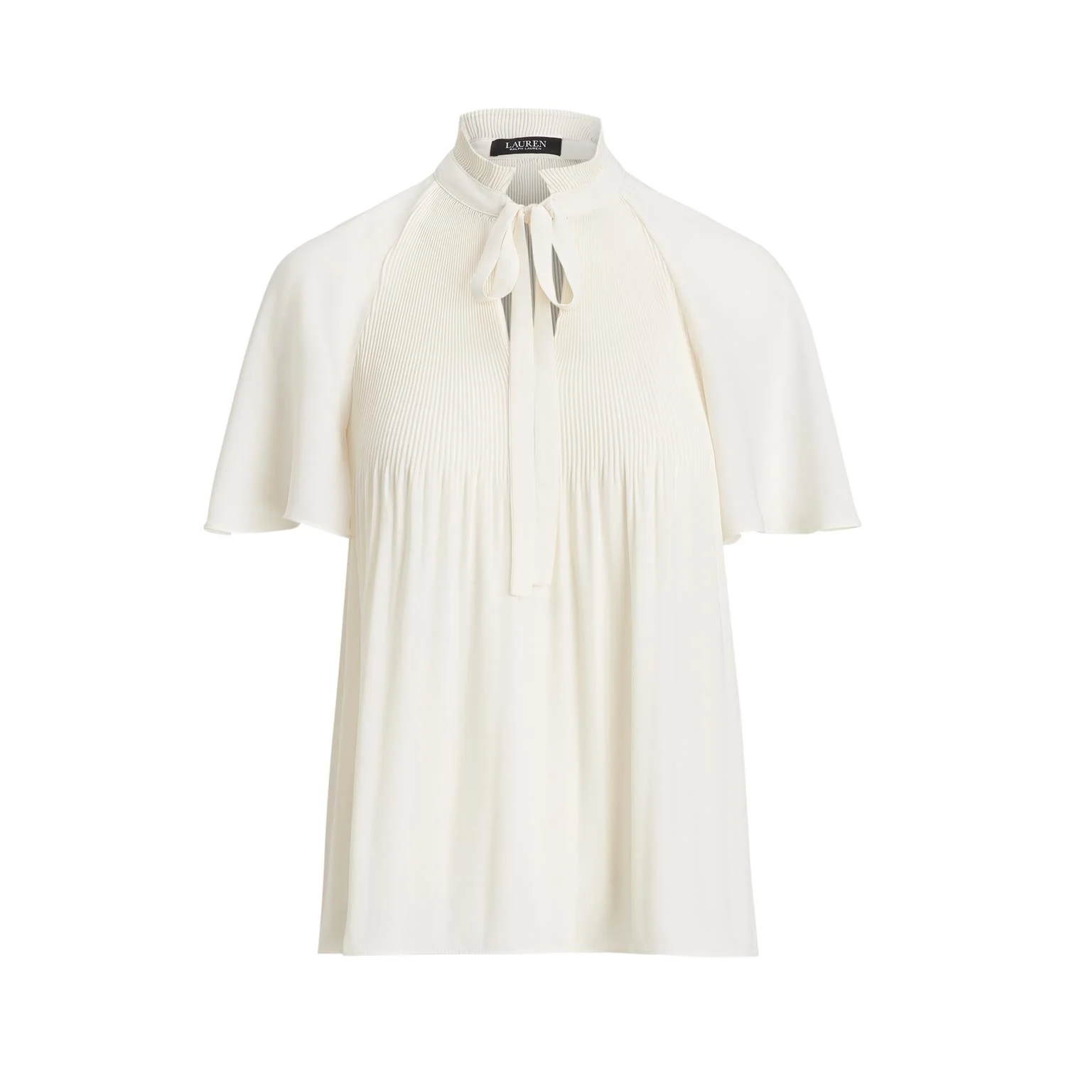Cream Plated Georgette top