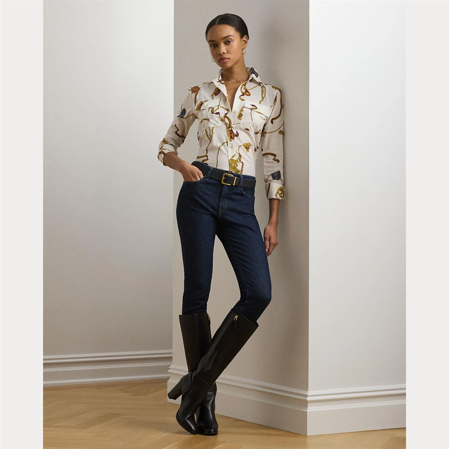 Cream Print Cotton Voile Shirt - Image 2