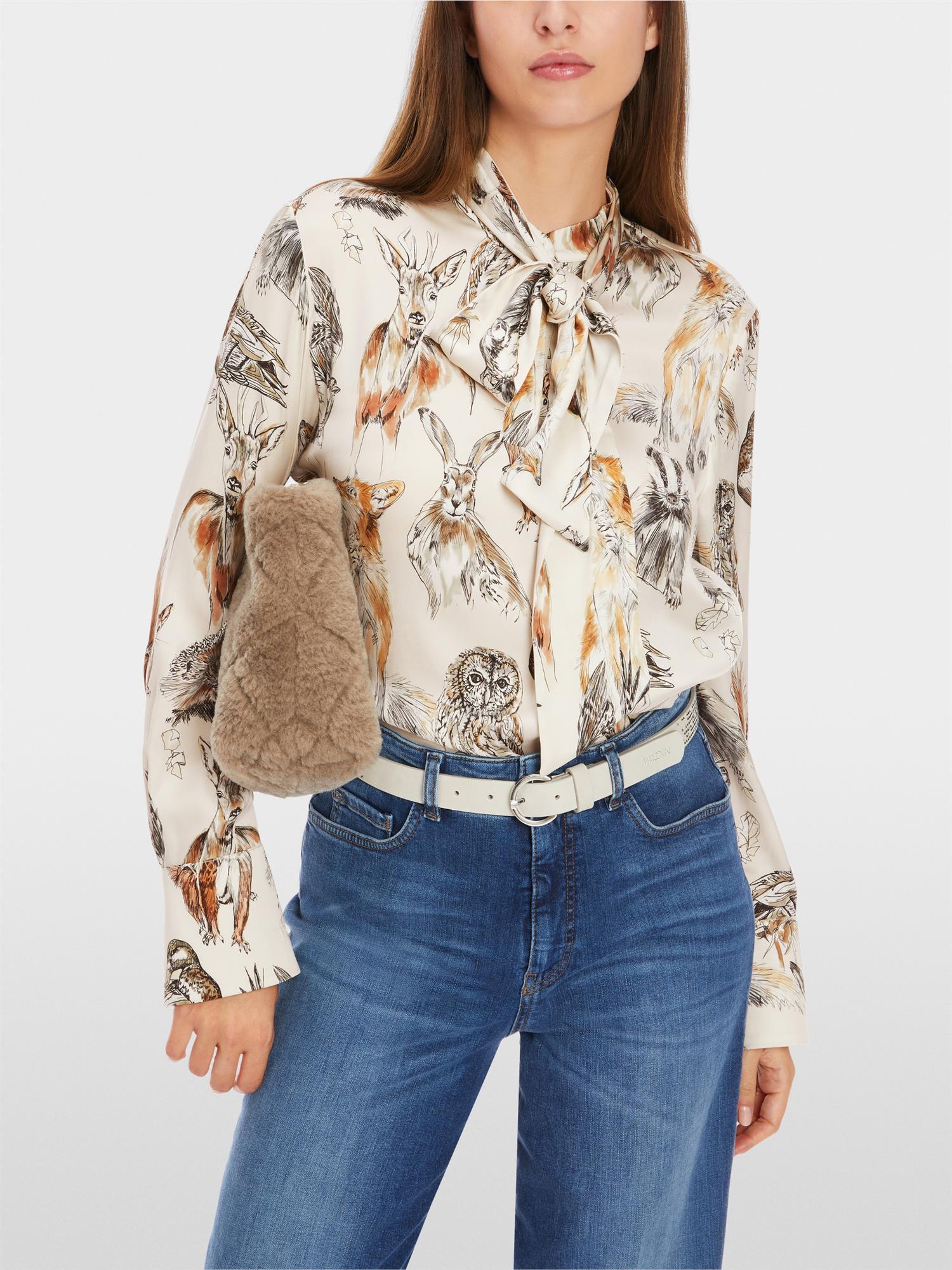 Cream silkebluse - Image 2