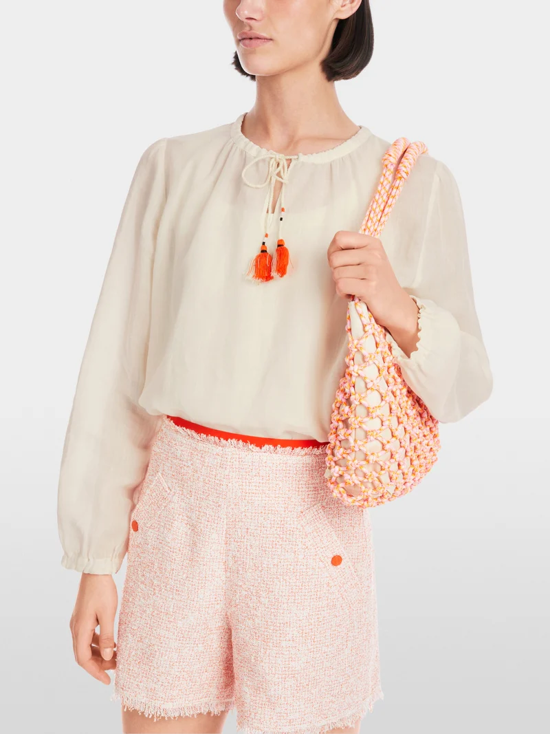Creme Blouse with tassels - Image 6