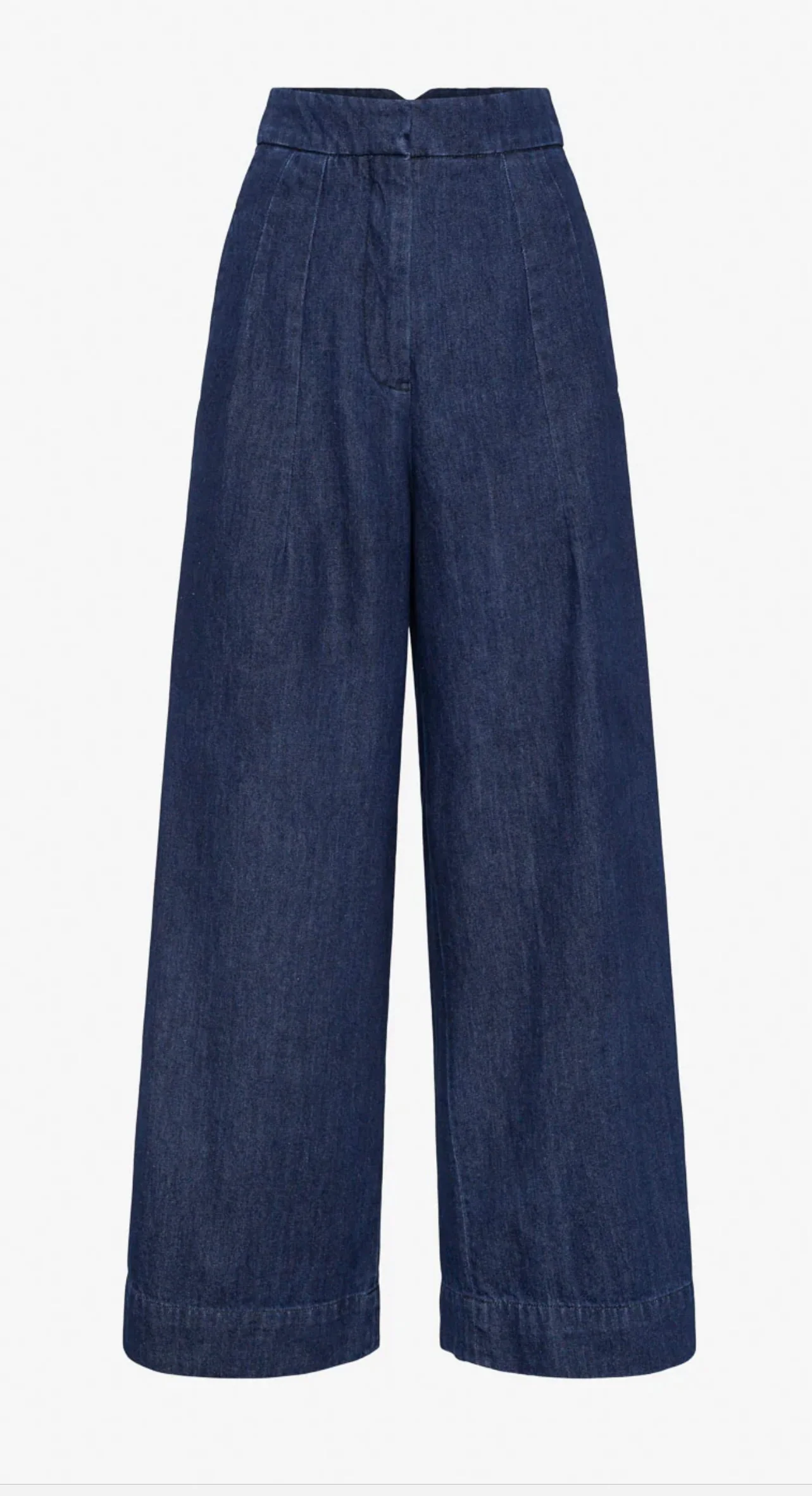 Dark Denim Blue Denim High Waist Jeans
