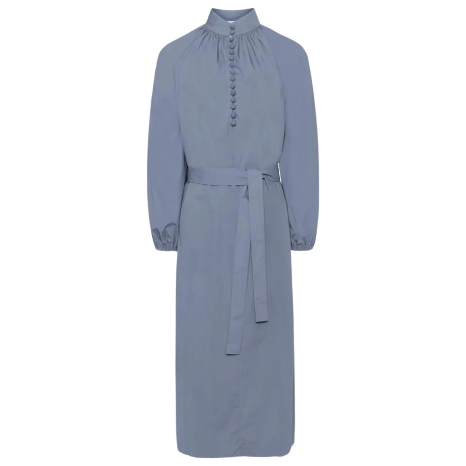 Dark French Blue Poplin Bohemian Wide Dress