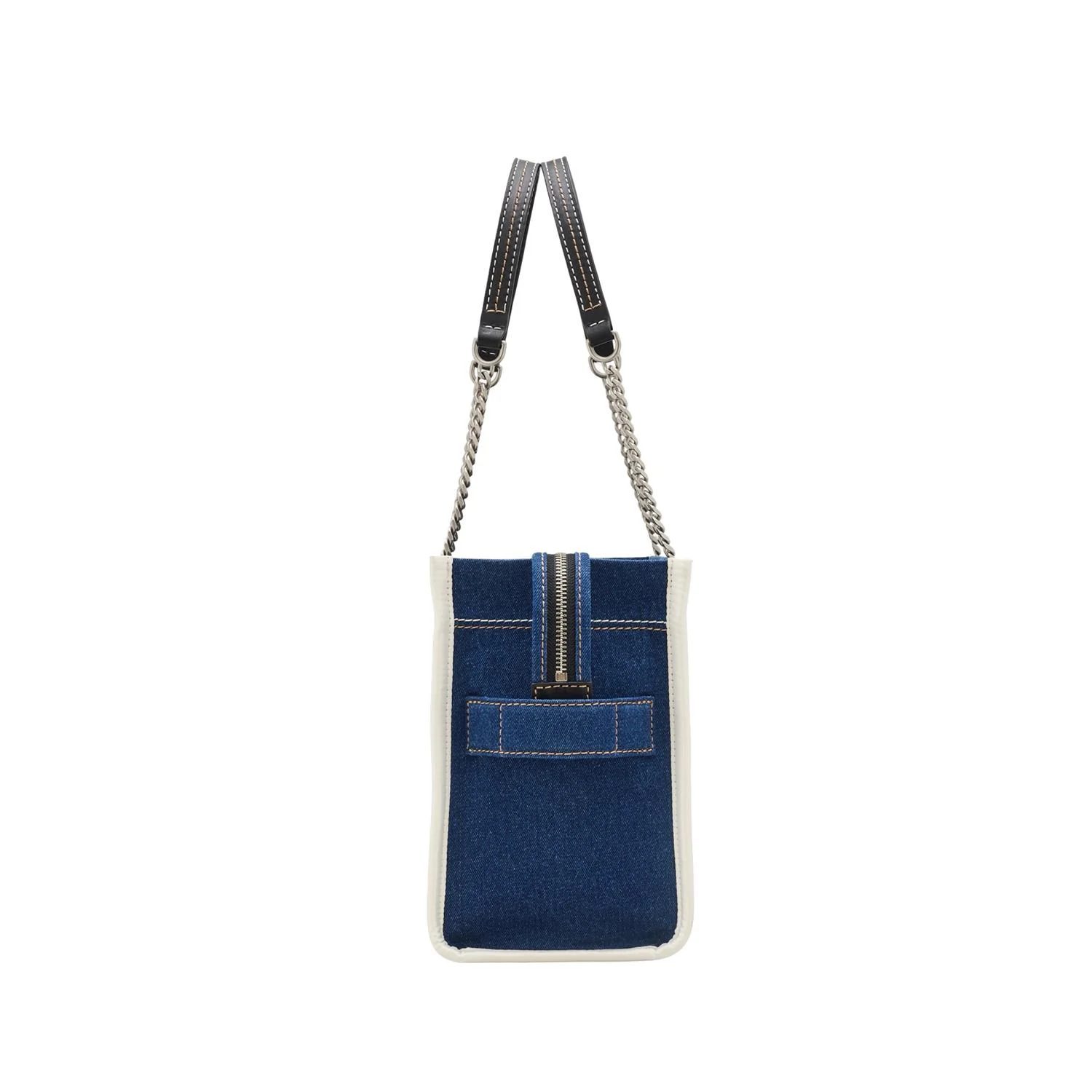 Dark Wash The medium Tote Denim Chain Tote bag - Image 3