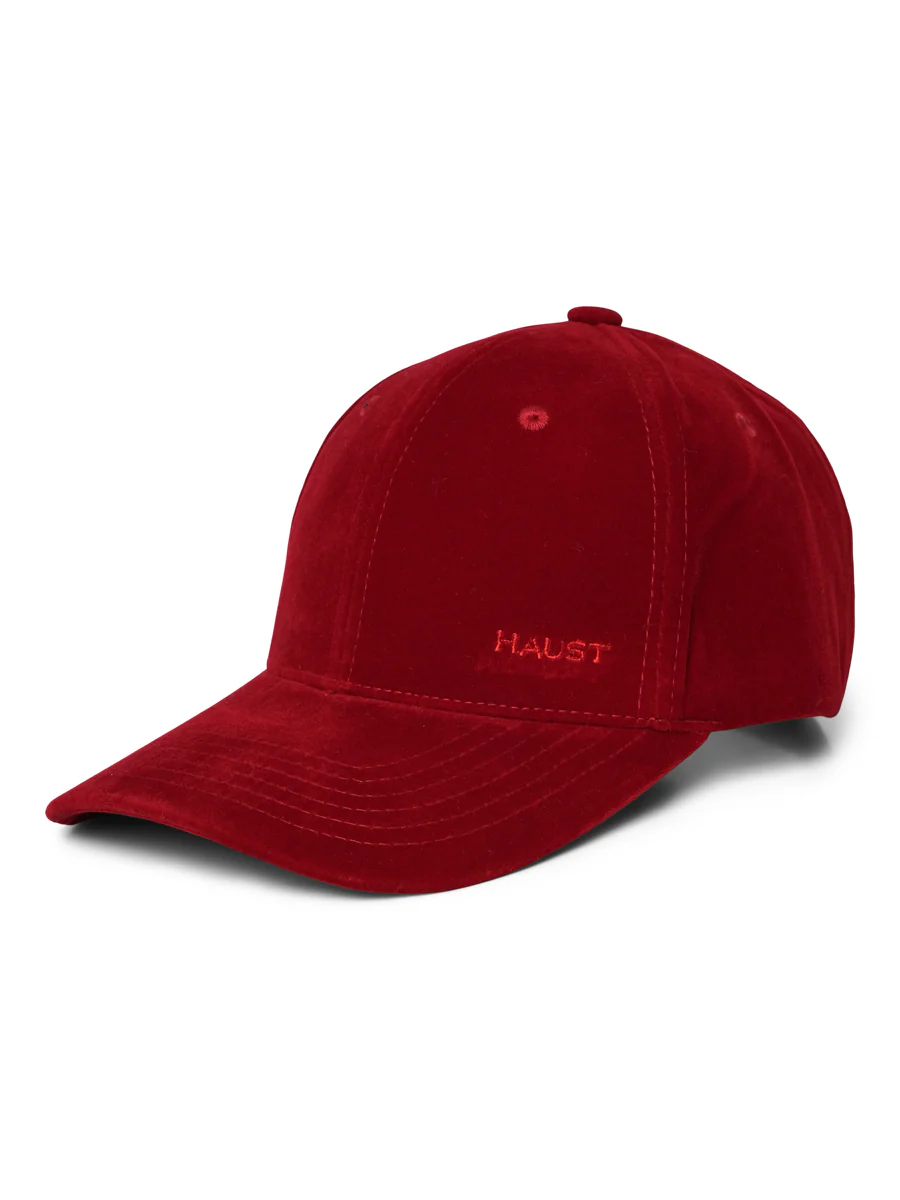 Deep Red Velvet Caps