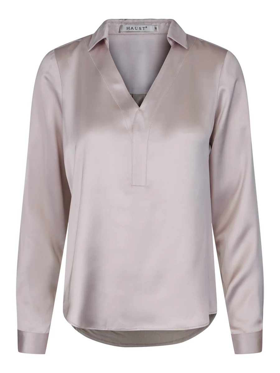 Ecry Satin V-neck blouse