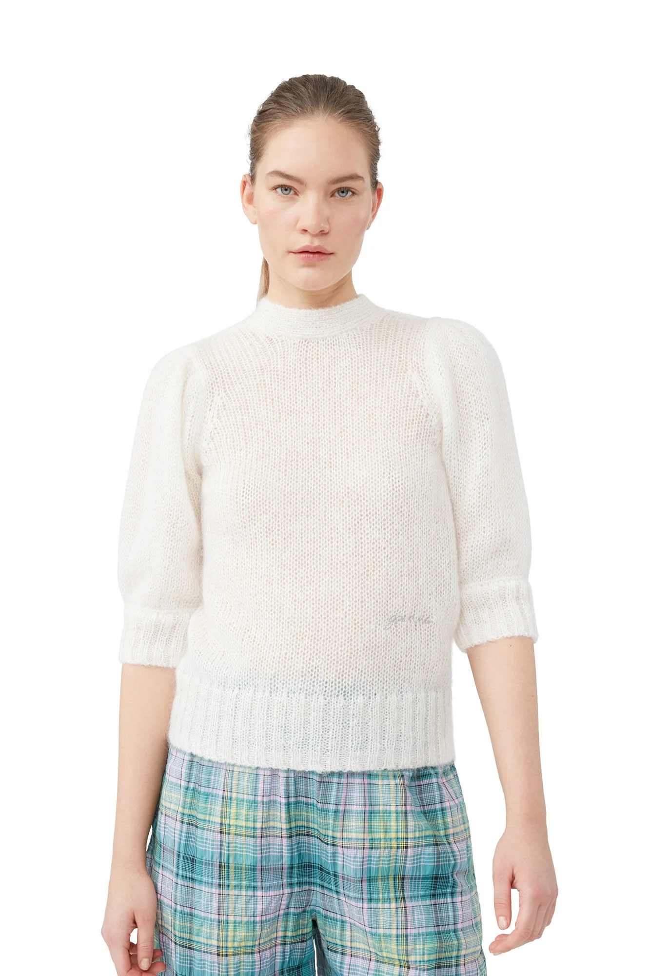 Egret Mohair Open Back Top - Image 6
