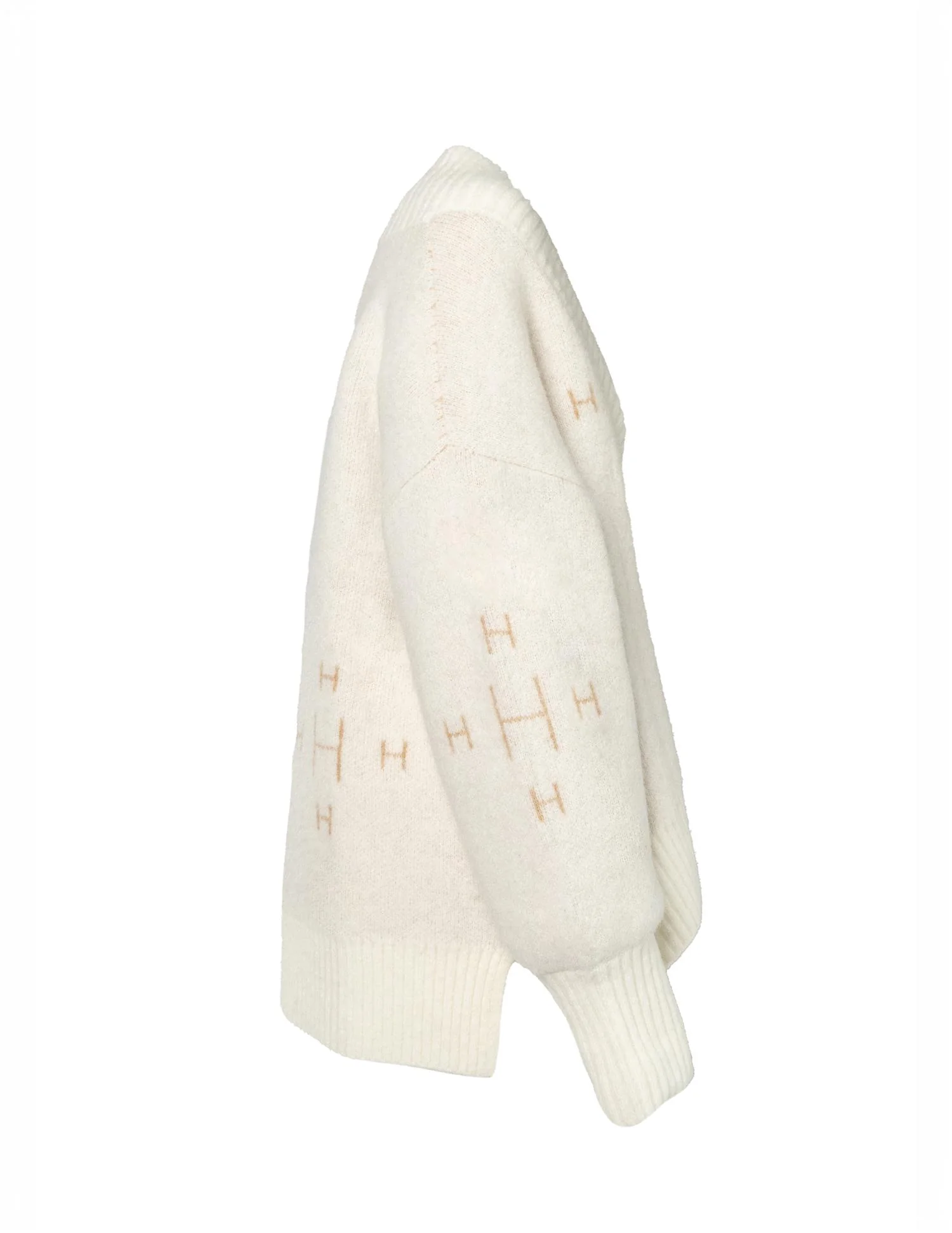 Fam V-neck sweater White alyssum - Image 2
