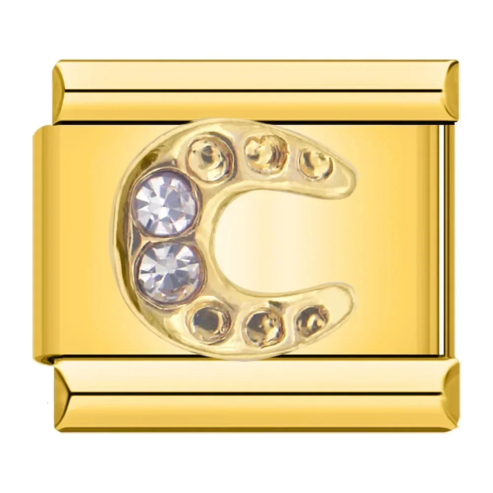Gold moon charm
