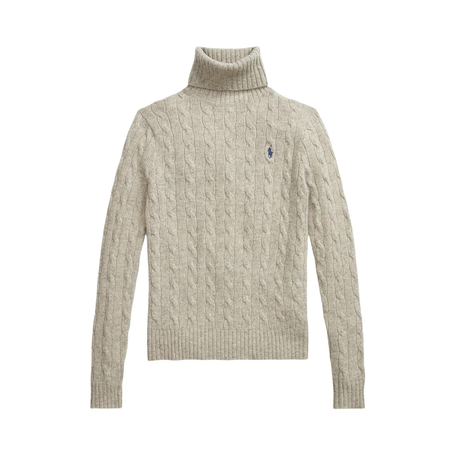 Grå Cabel turtleneck sweater