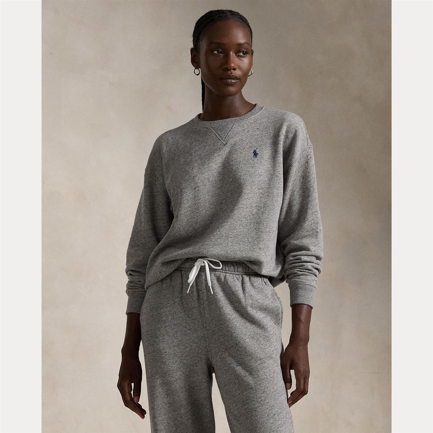 Grå Fleece Crewneck pullover - Image 2