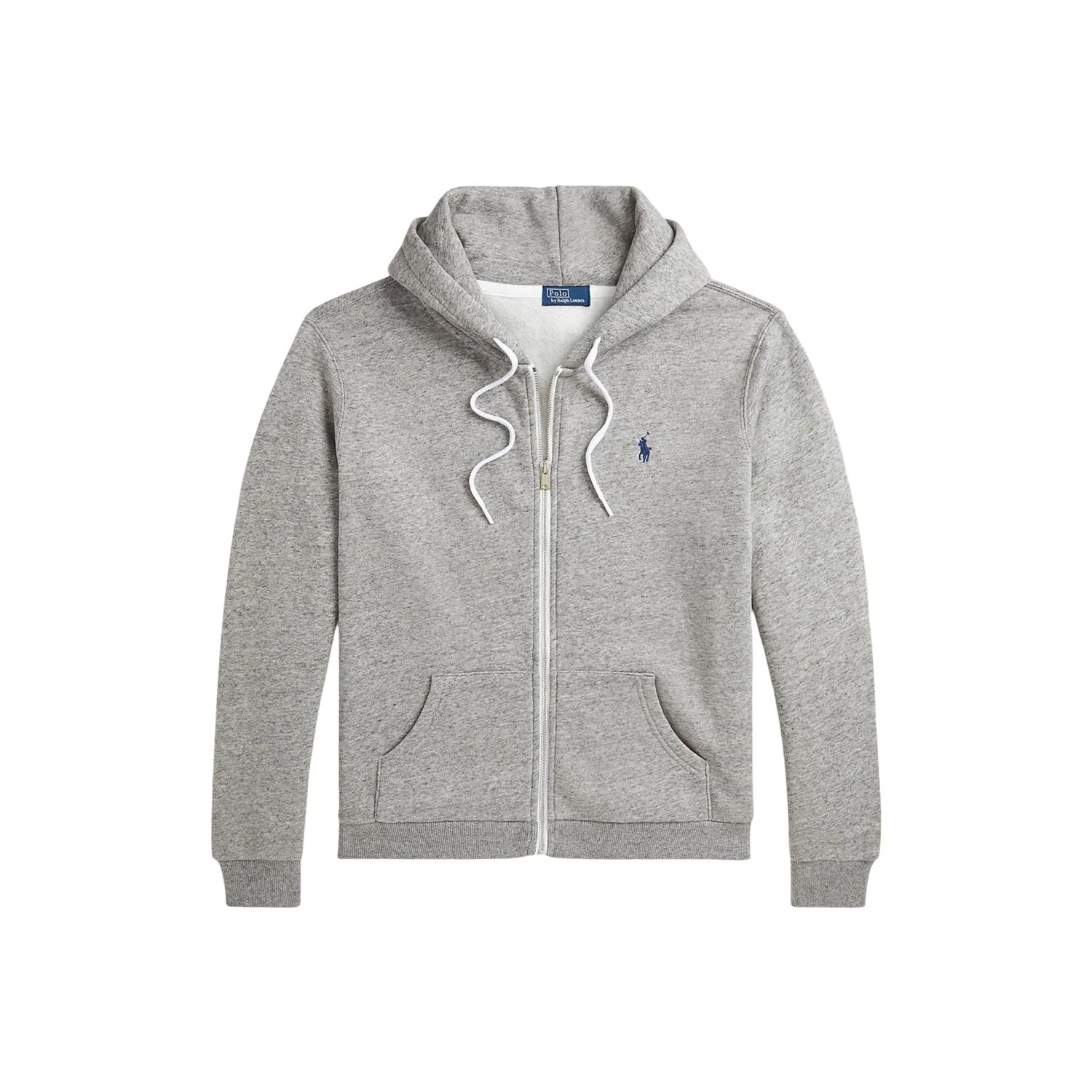 Grå Fleece full zip hoodie