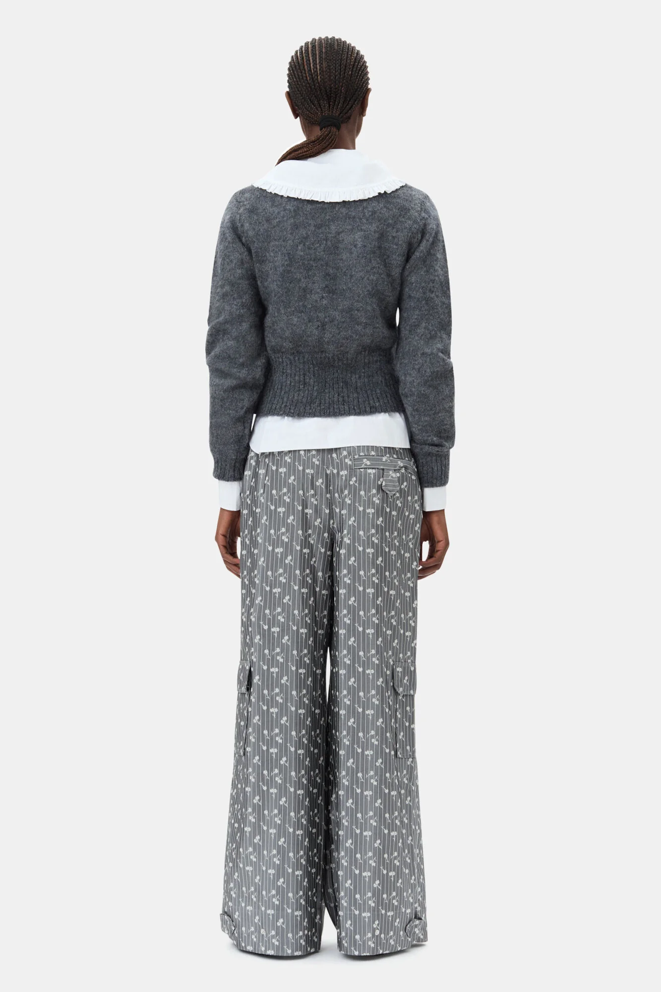 Grå Light Mohair The Strin Cardigan - Image 5