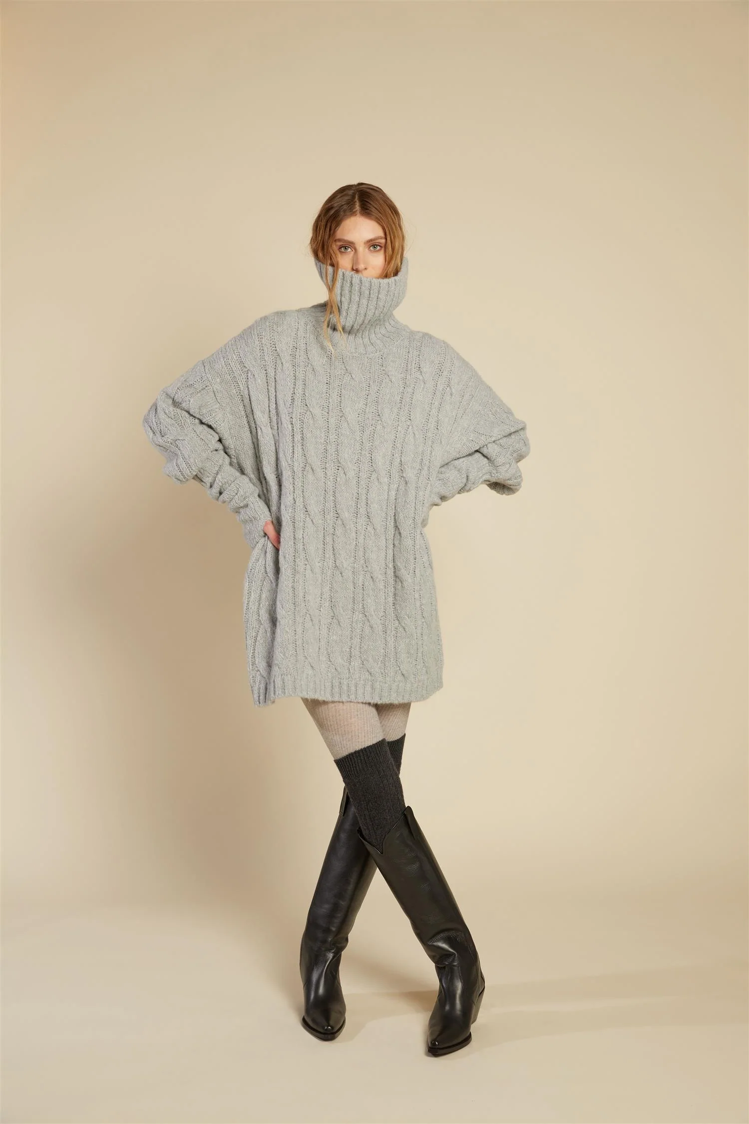 Grey Melange Britt genser - Image 4