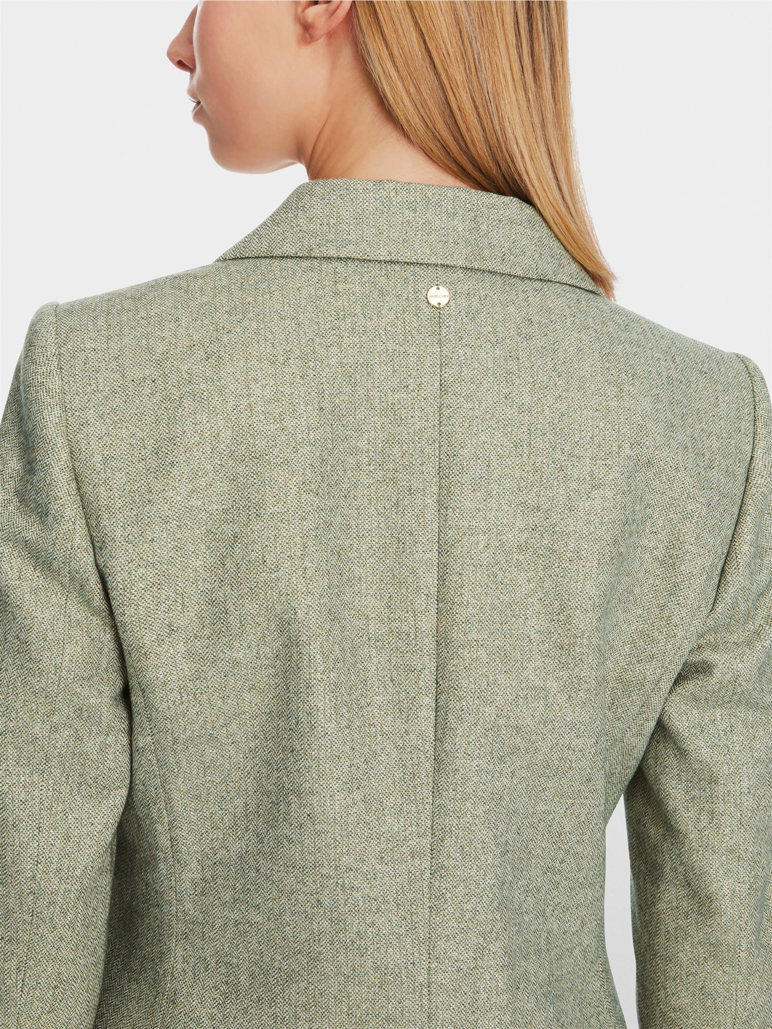 Grønn Herringbone Blazer - Image 7
