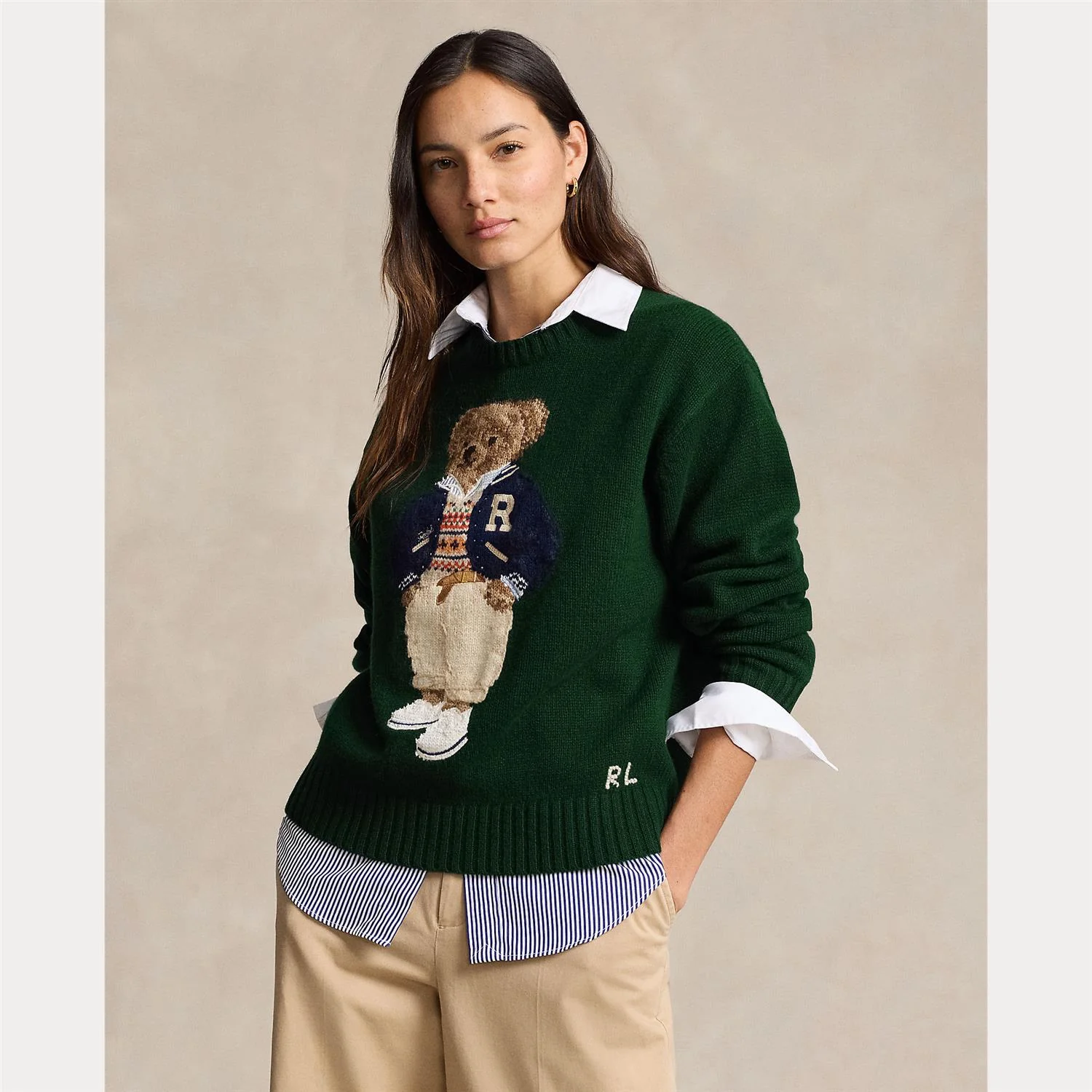 Grønn Polo Bear wool cashmere sweater - Image 2
