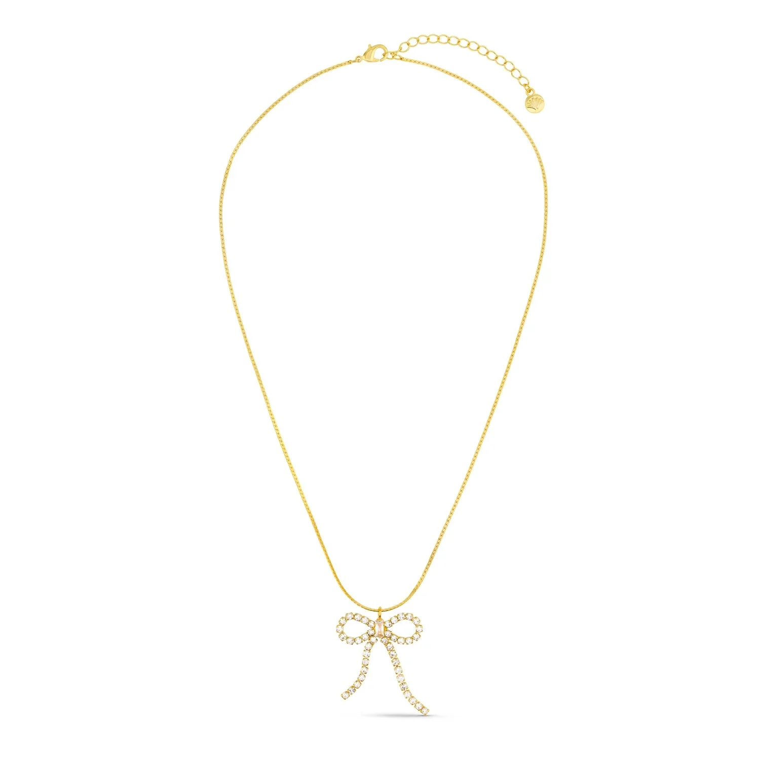 Gull Crystal Bow Necklace
