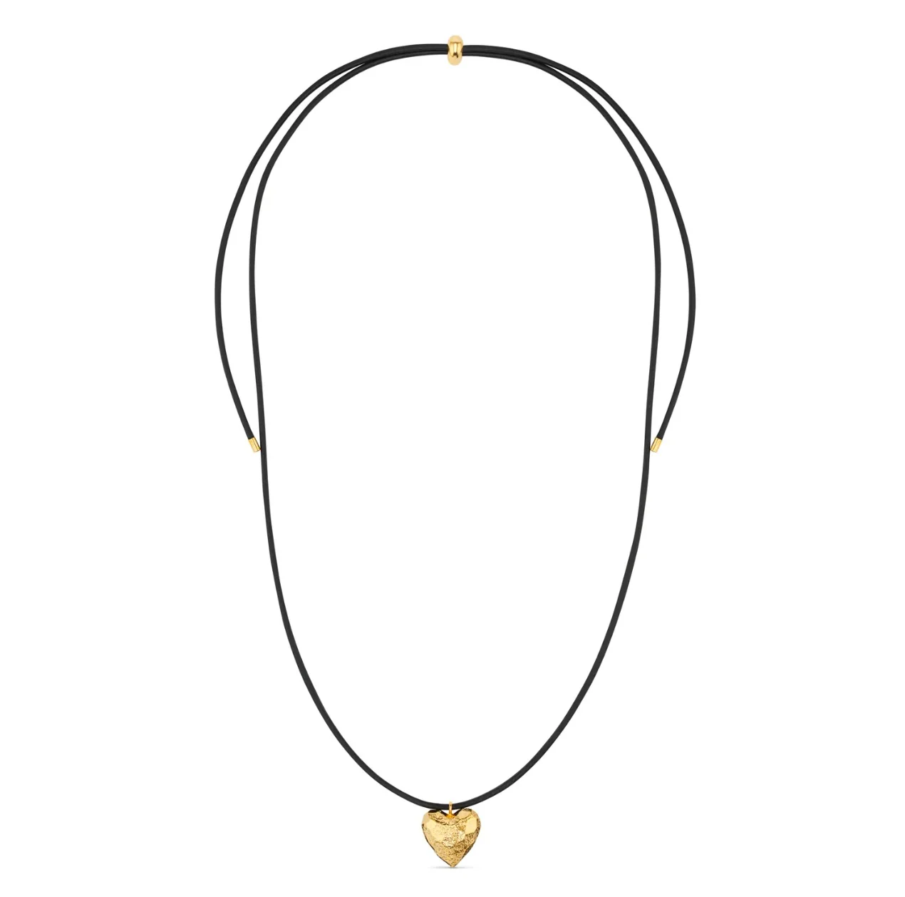 Gull Molten Heart & Leather Adjustable Necklace - Image 3