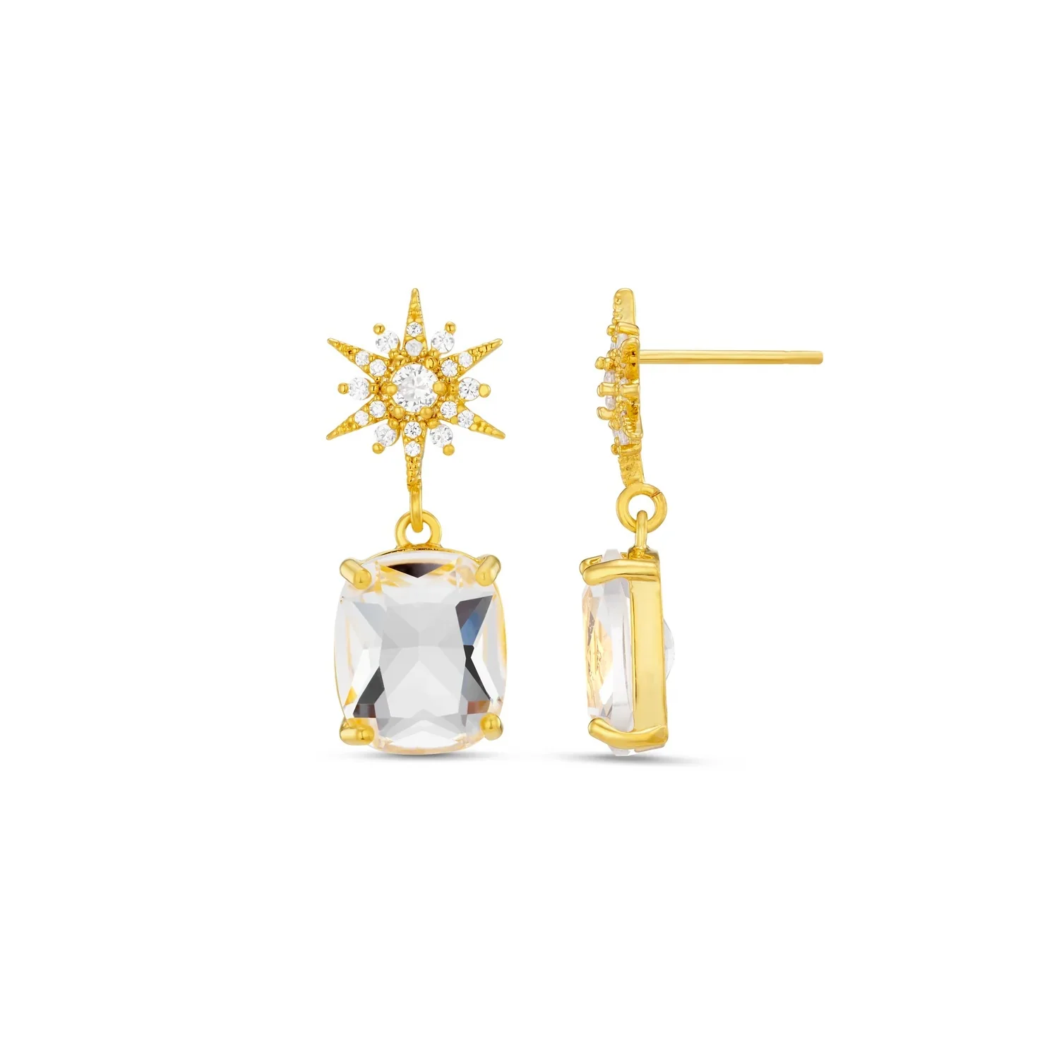 Gull Pave Drop Earring