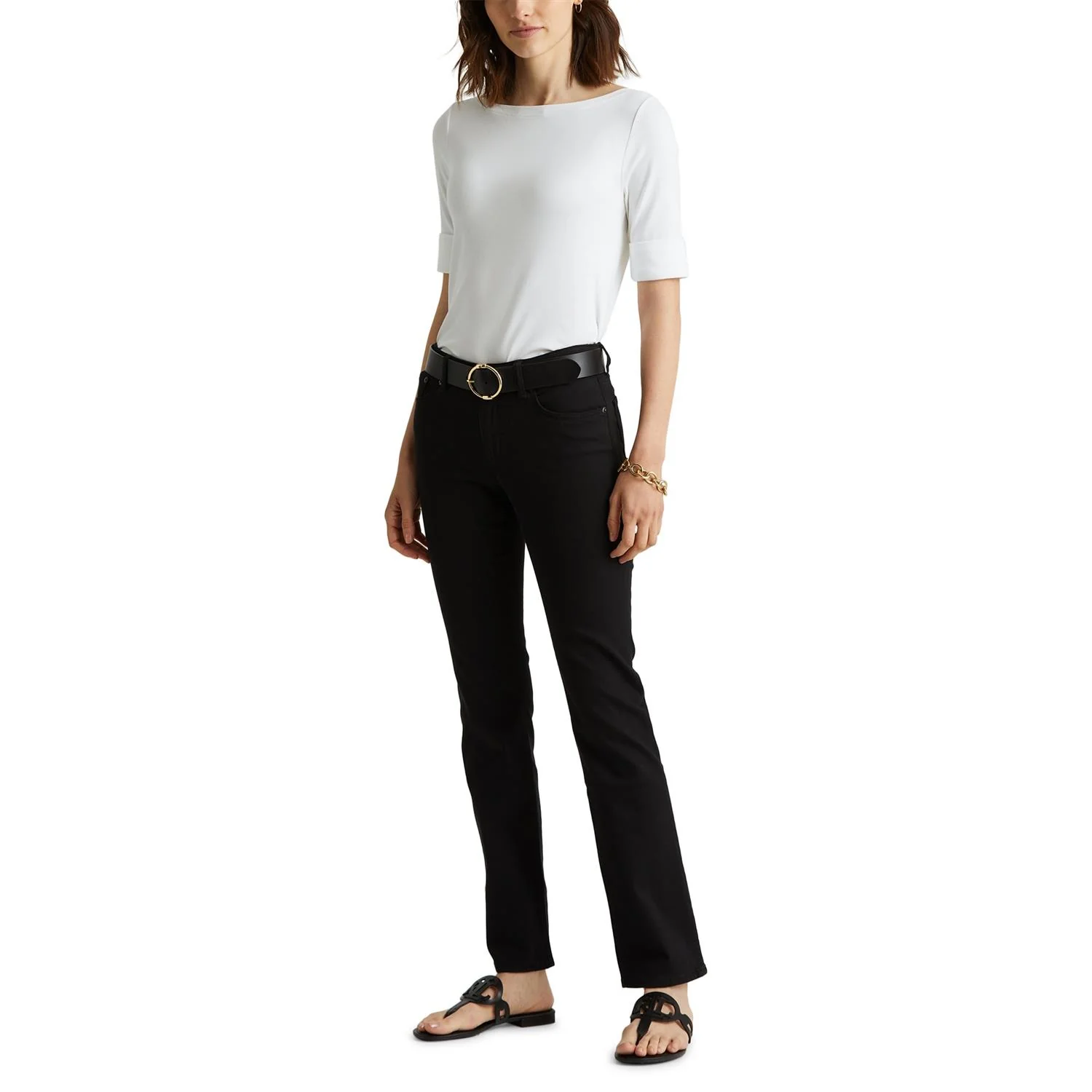 Hvit Boatneck Top - Image 3