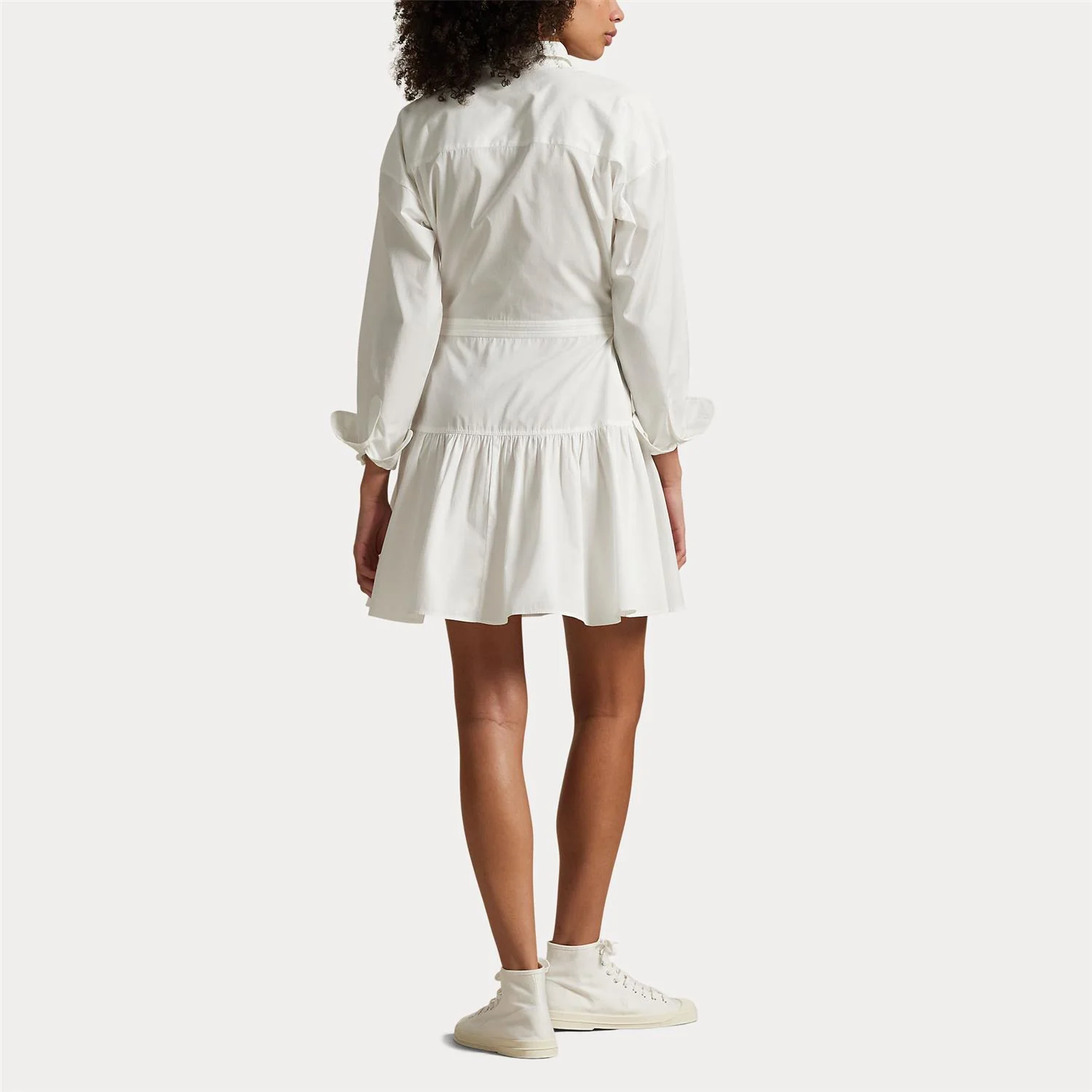 Hvit Broadcloth shirt dress - Image 3
