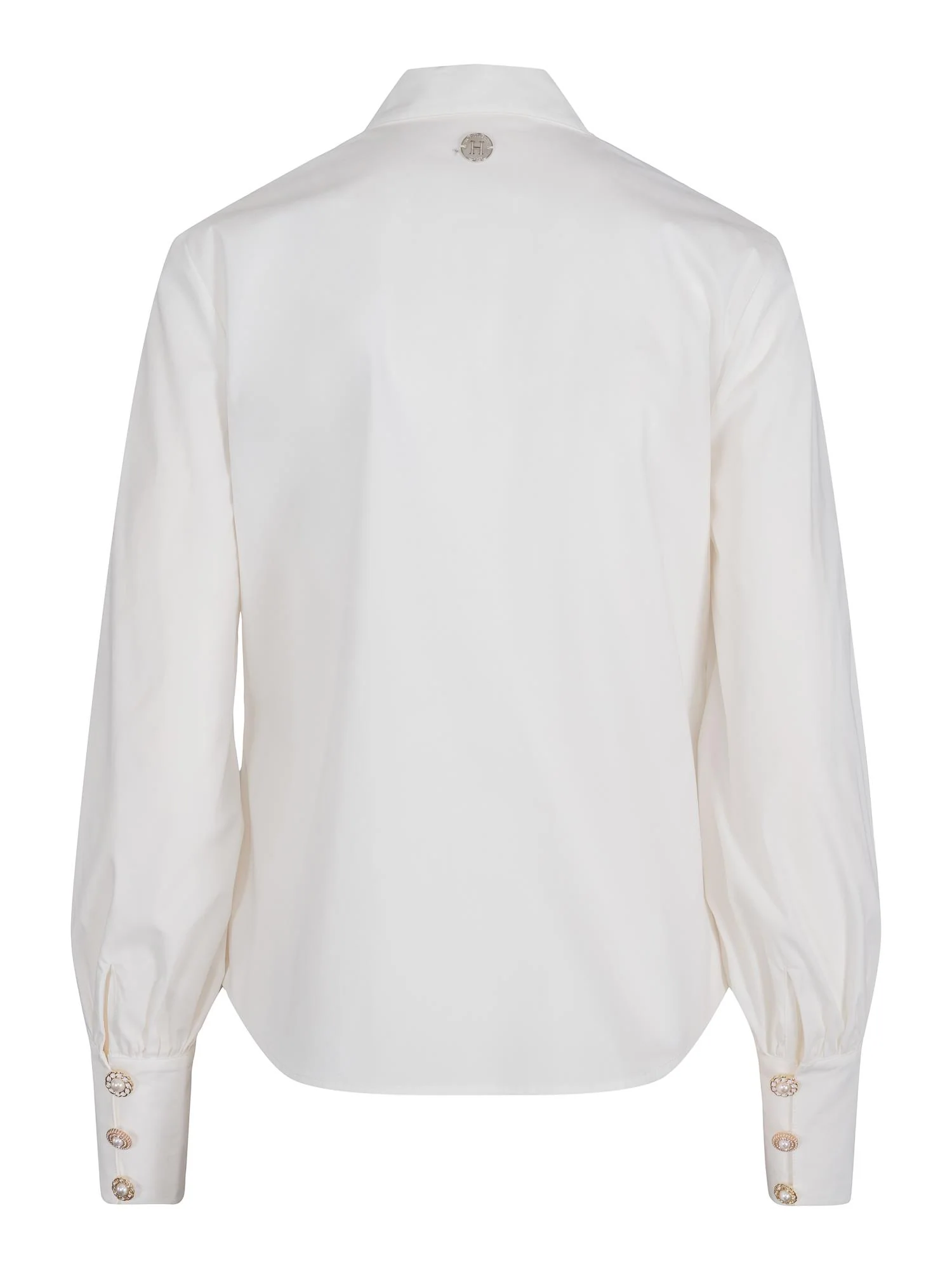 Hvit Button Stretch Blouse - Image 2