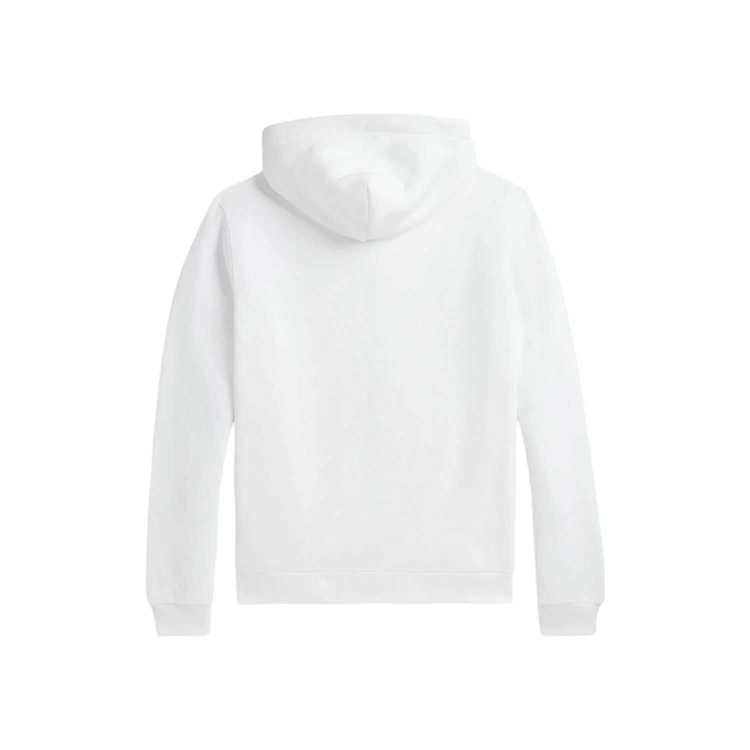 Hvit Fleece full zip hoodie - Image 2