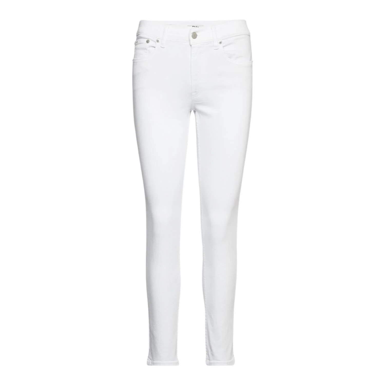 Hvit Mid Rise Skn-Skinny Ankle Skinny