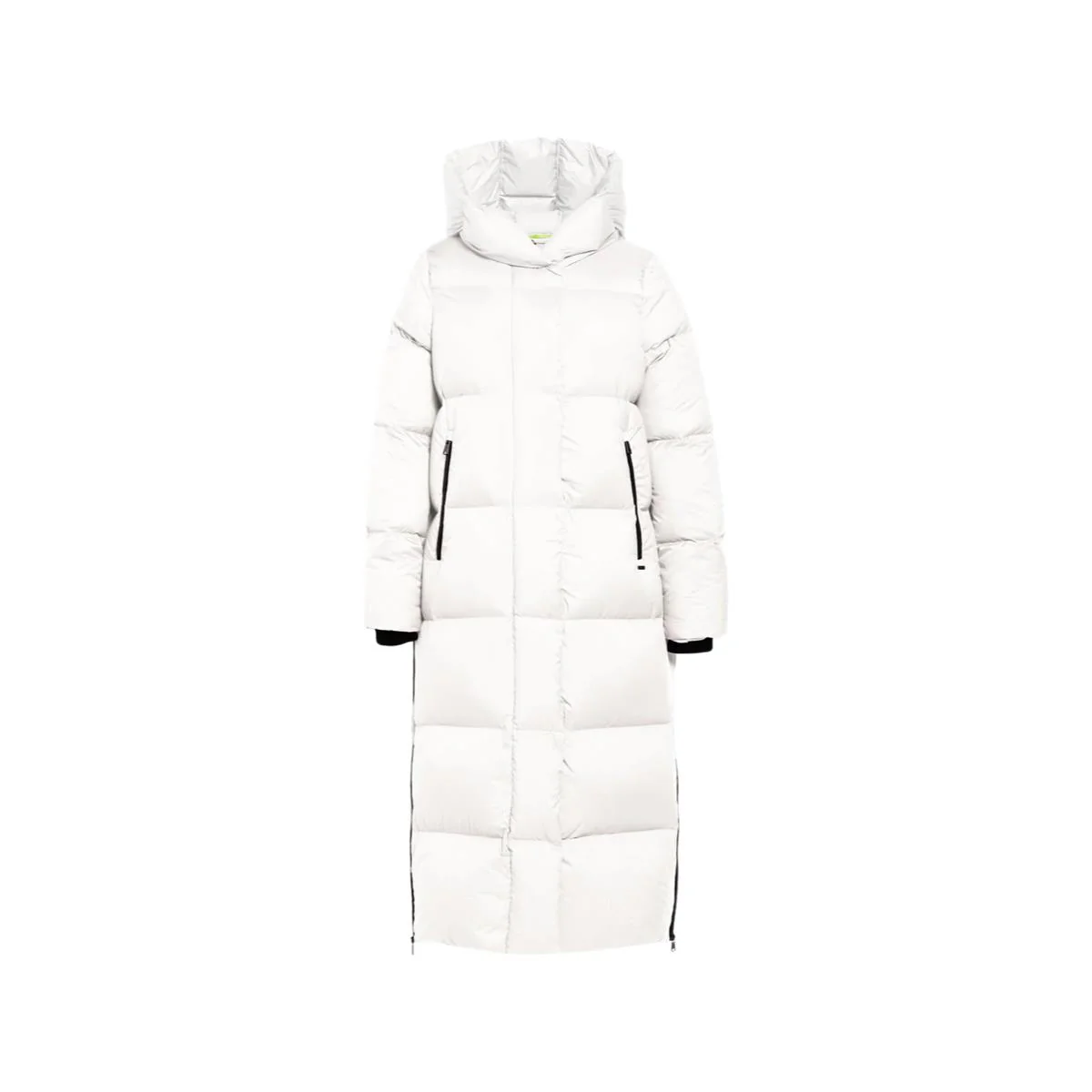 Hvit/sort Puffer long coat
