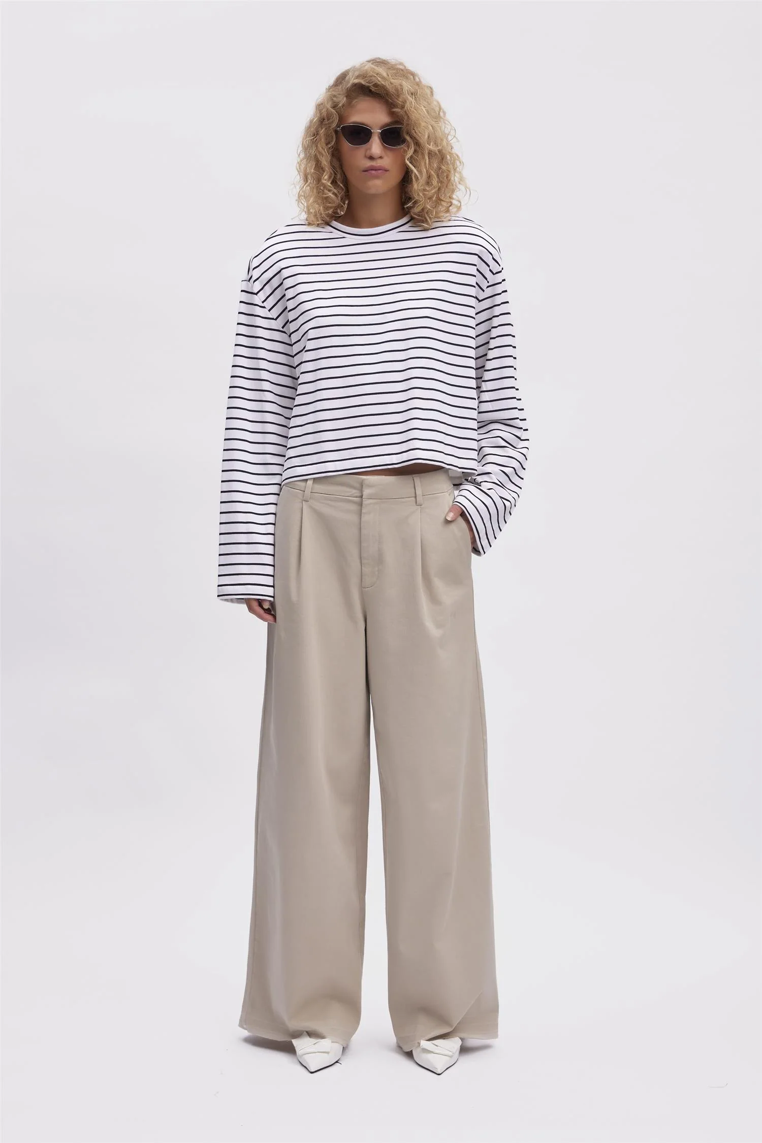 Hvit/sort SibaGZ stripe top - Image 2