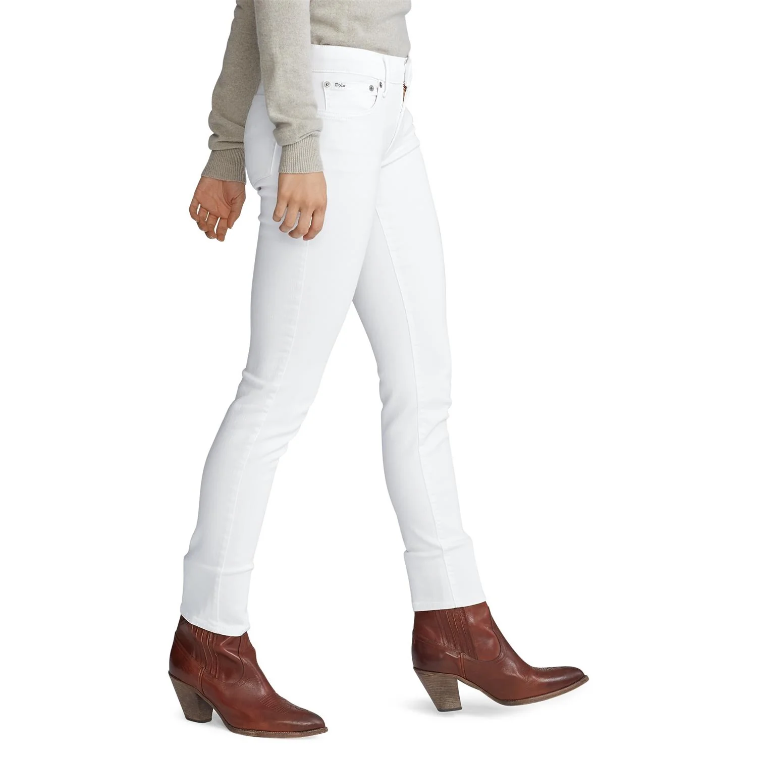 Hvit Tomp MR Skinny Denim Jeans - Image 2