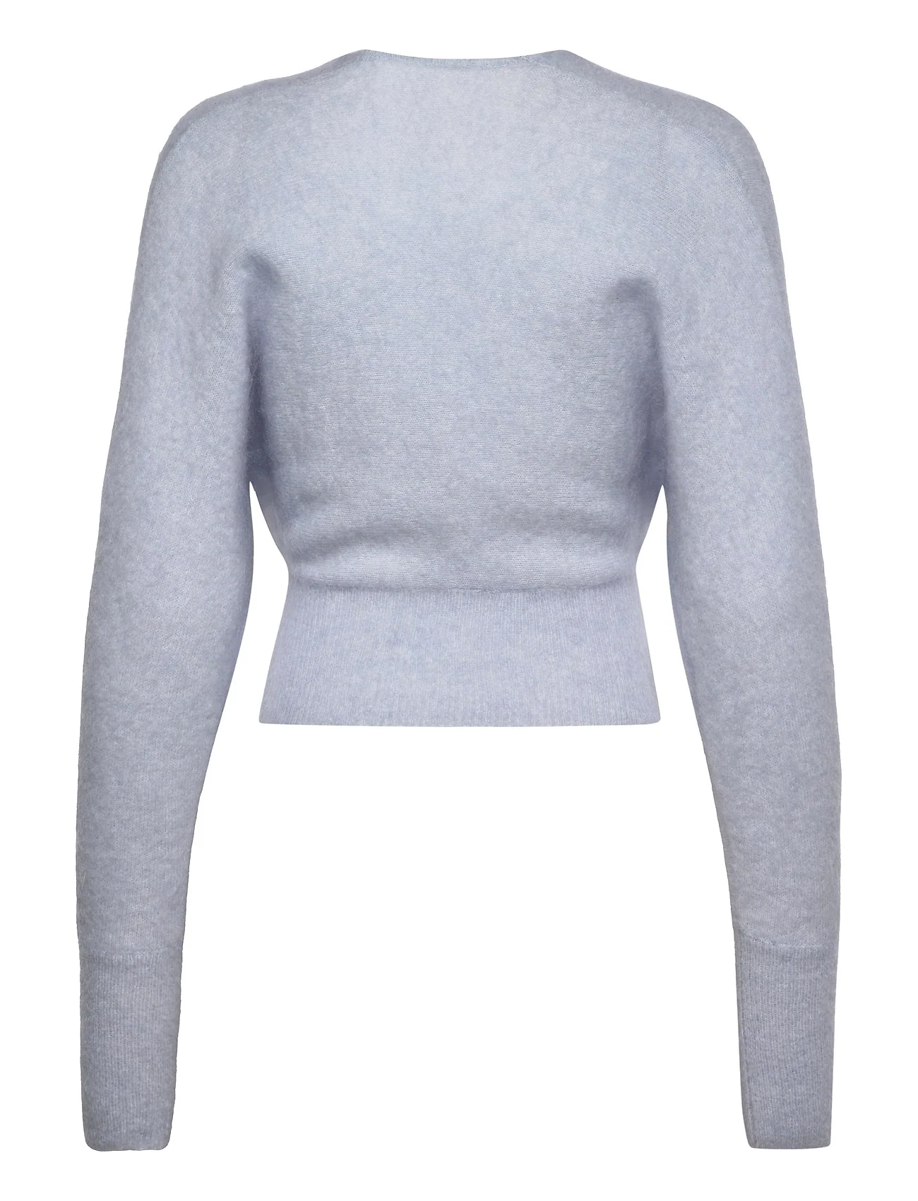 Ice Blue Soft Loose Wrap Sweater - Image 3