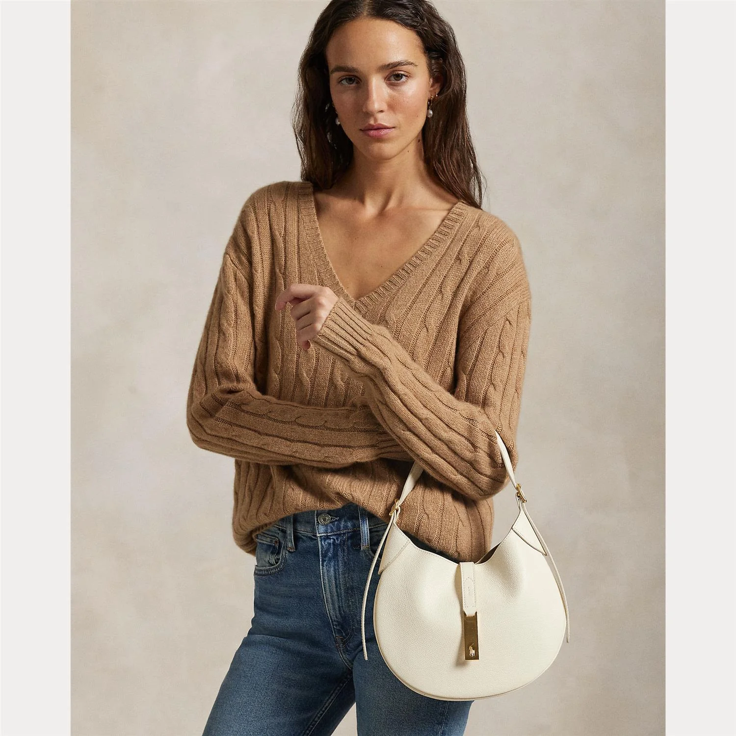 Ivory Polo ID Leather Small Shoulder Bag - Image 2