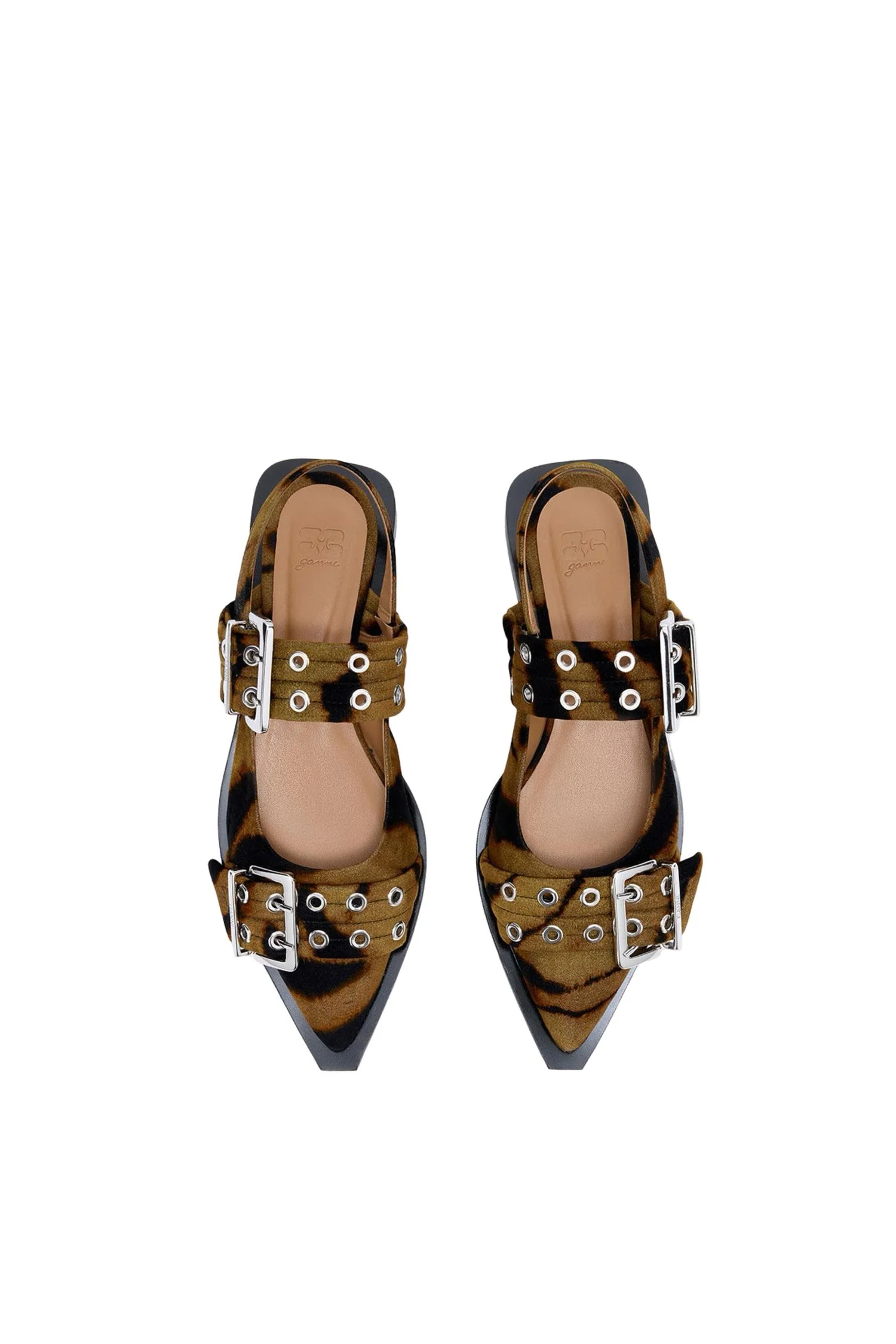Khaki Feminine Buckle Ballerina Print Zebra - Image 3