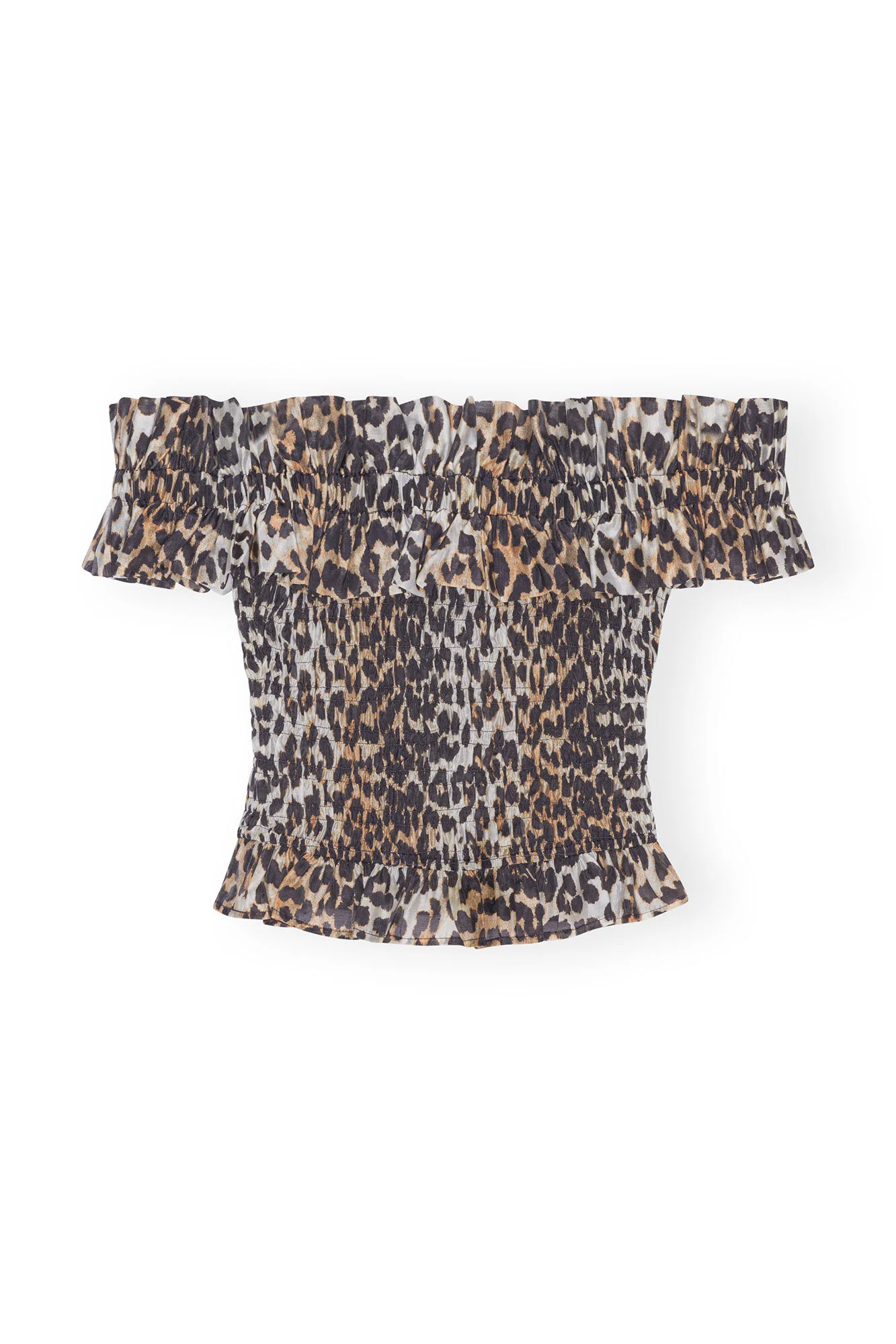 Leo Cropped OFf-shoulder Smock top
