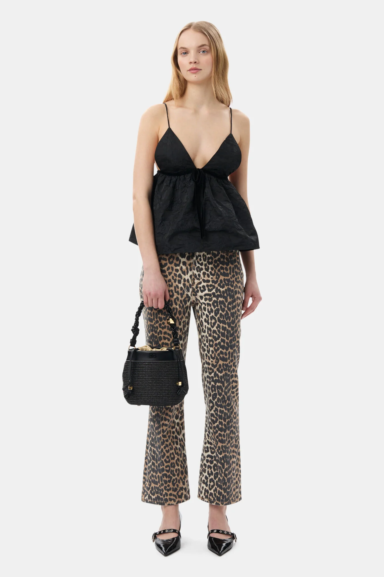 Leomønstret Betzy Cropped jeans - Image 2