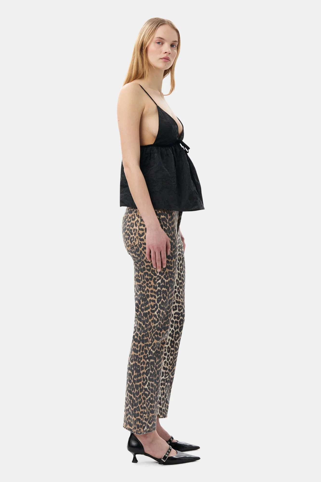 Leomønstret Betzy Cropped jeans - Image 3