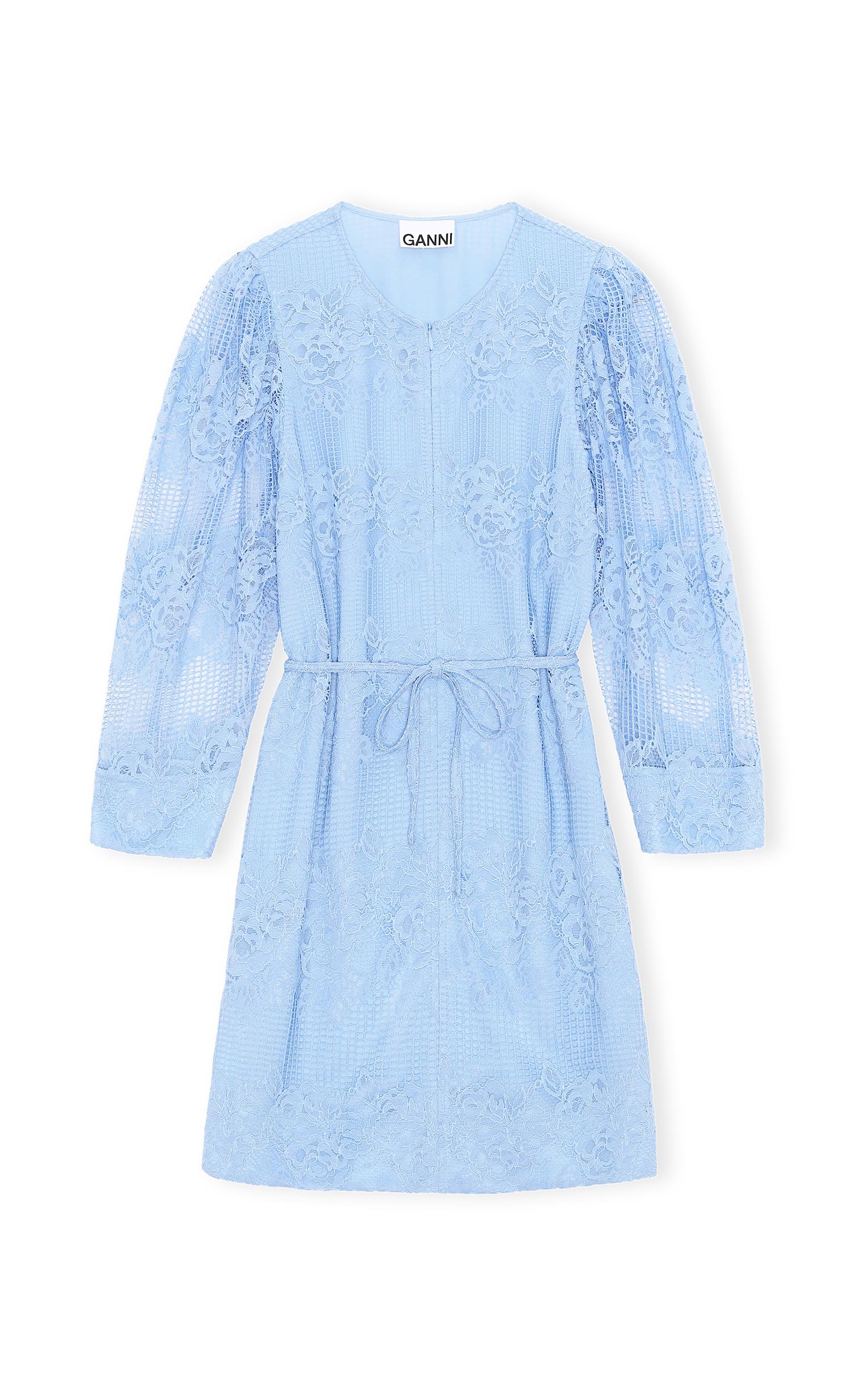 Lyseblå Pull Sleeve mini dress