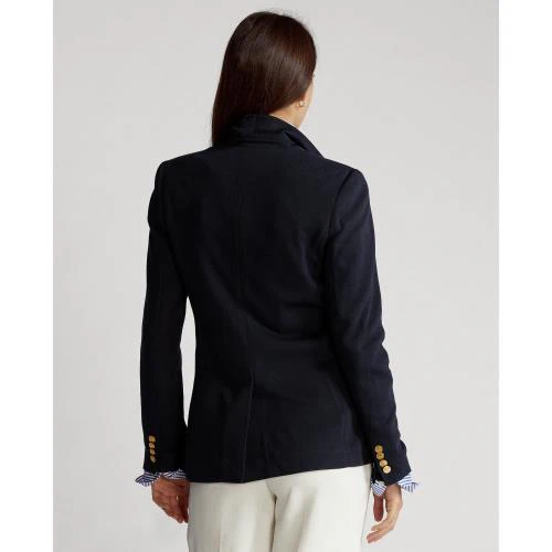 Marineblå Double Knit Jacuard Blazer - Image 8