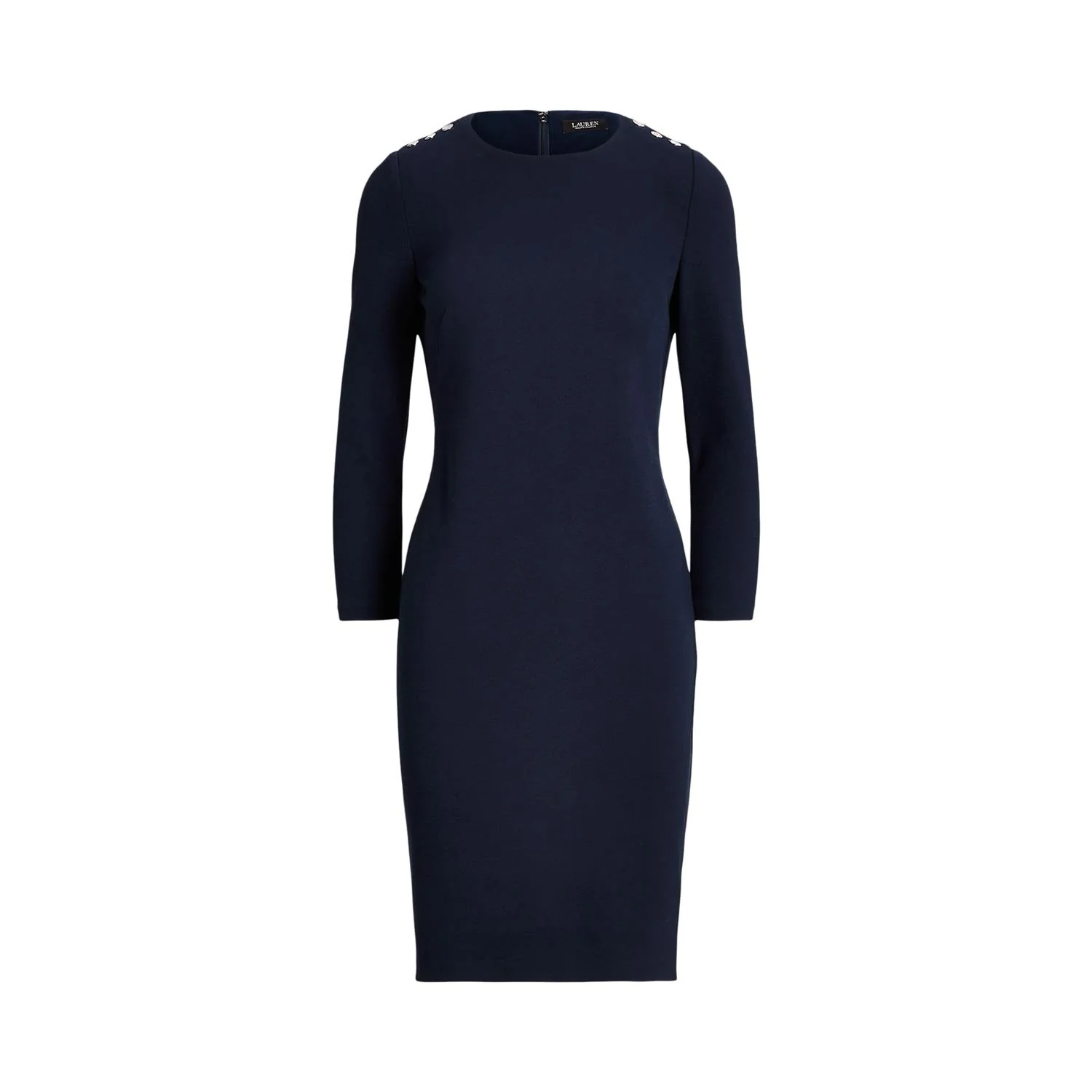 Marineblå Ponte Three Quarter dress