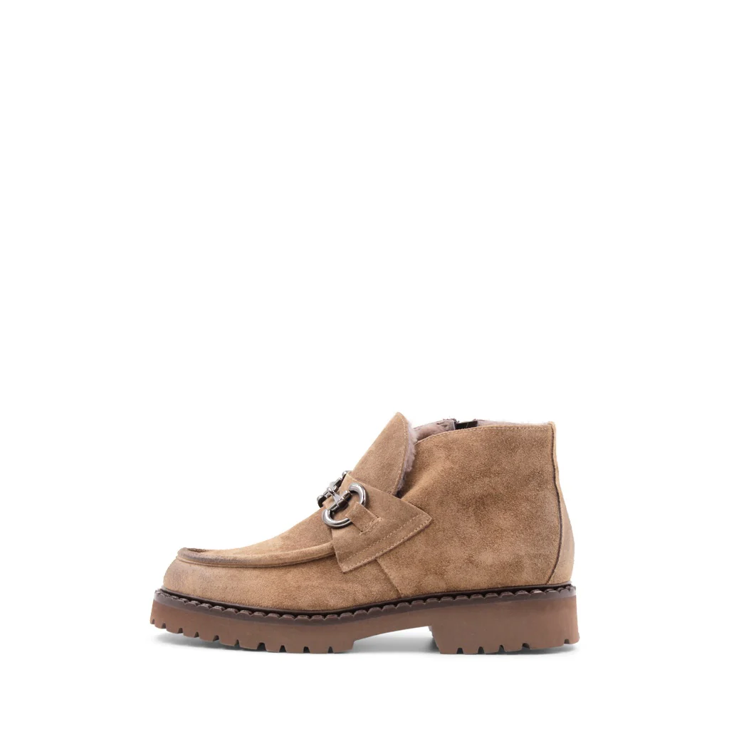 Montone Taupe Velour Sesamo skoletter