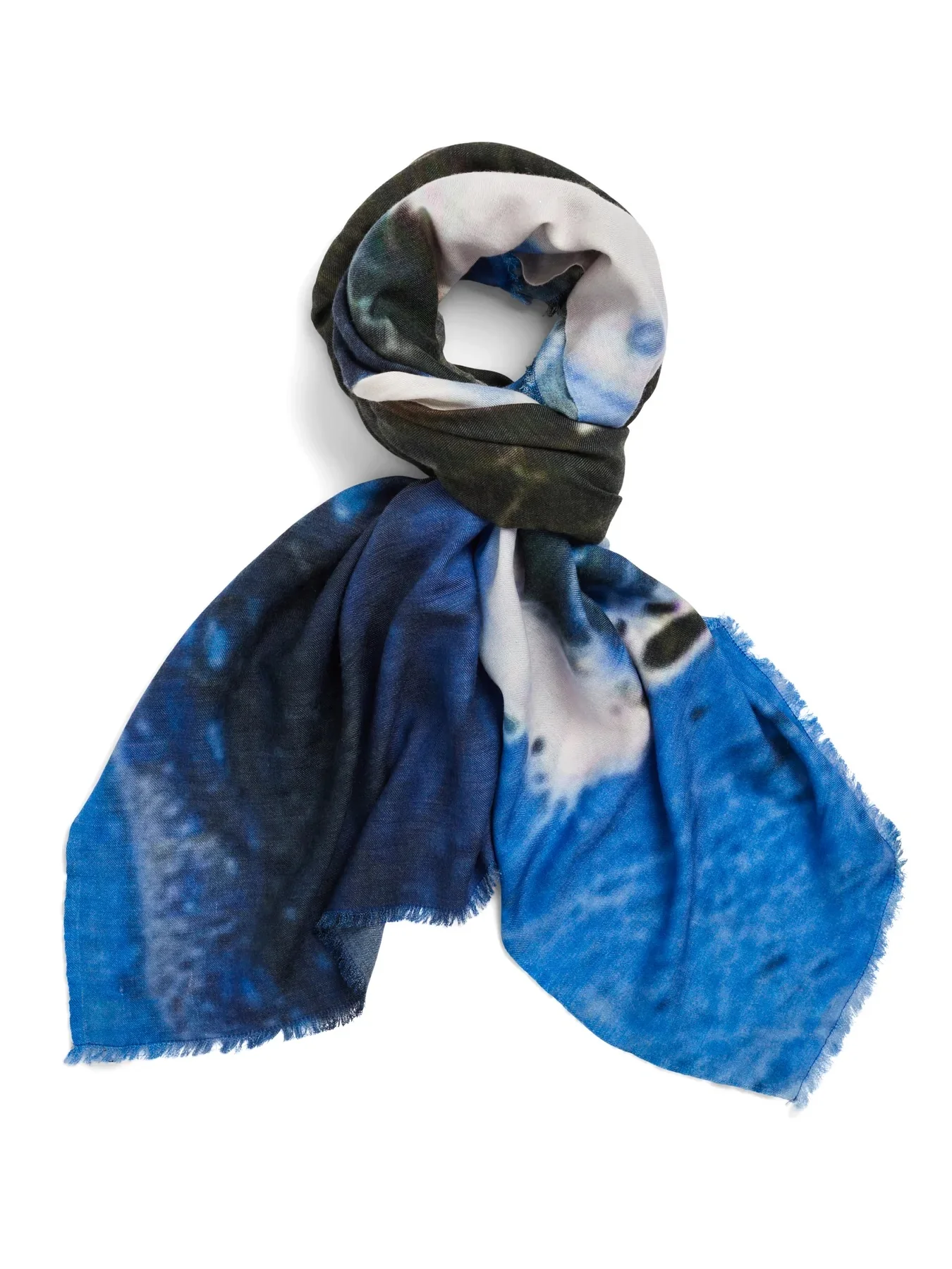 Multi Blue Riverside scarf