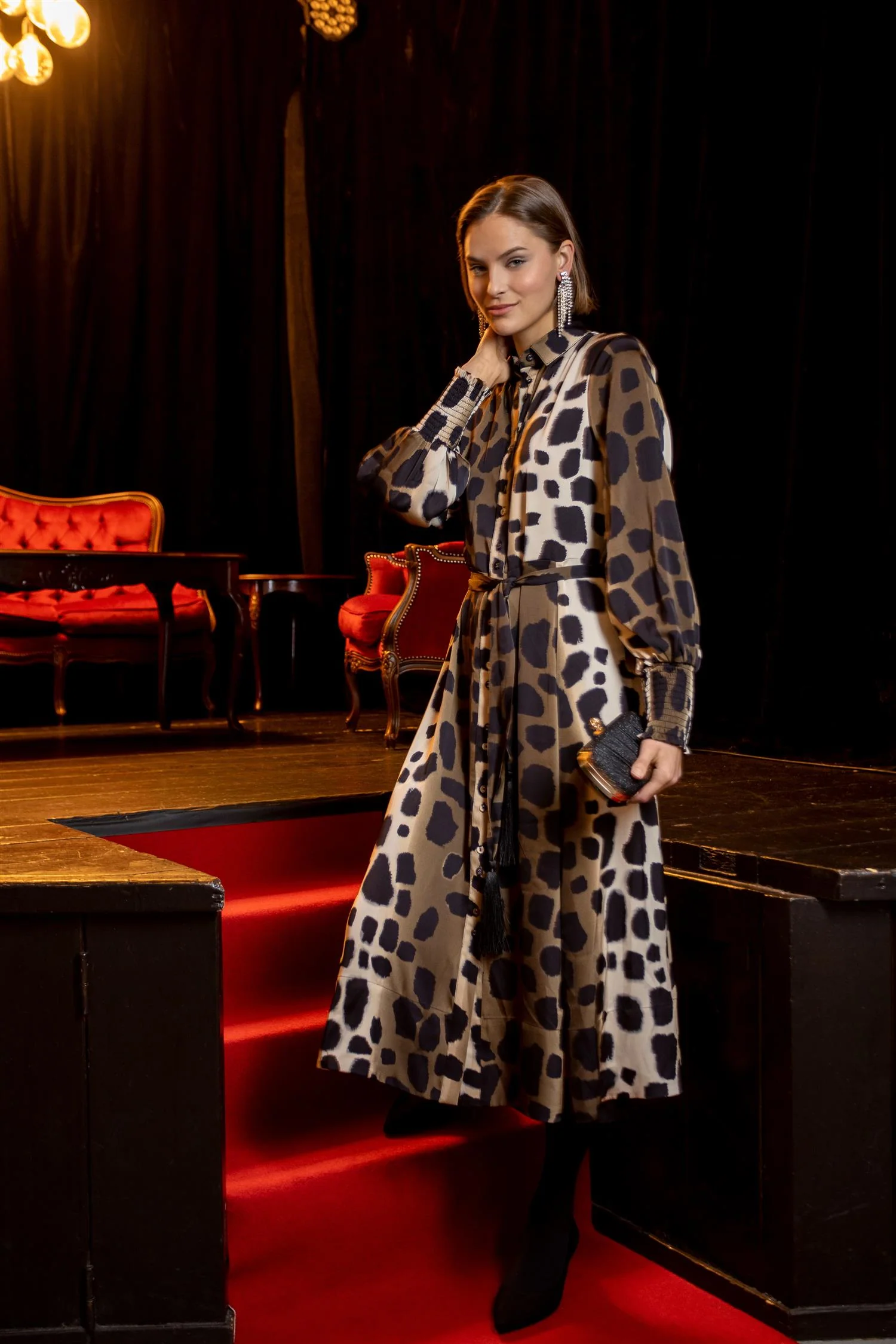 Multi Long button dress - Image 2