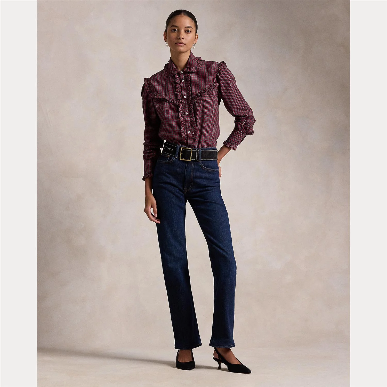 Multi Ruffle Plaid Shirt - Image 3