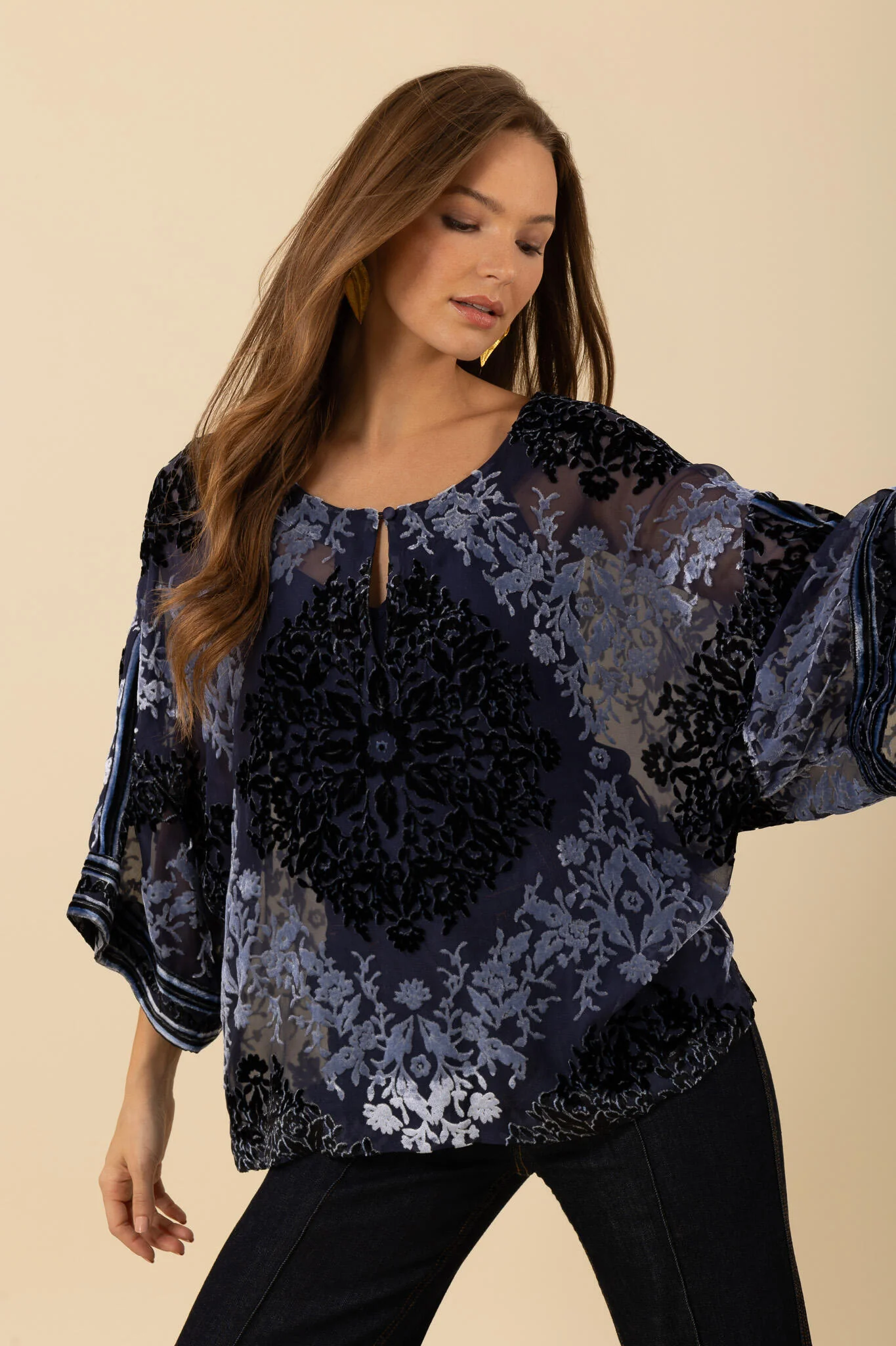 Navy Briar BLouse - Image 3