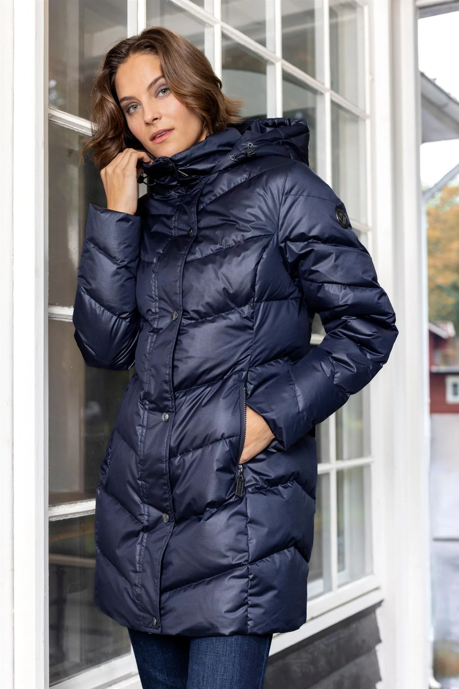 Navy Down jacket - Image 2
